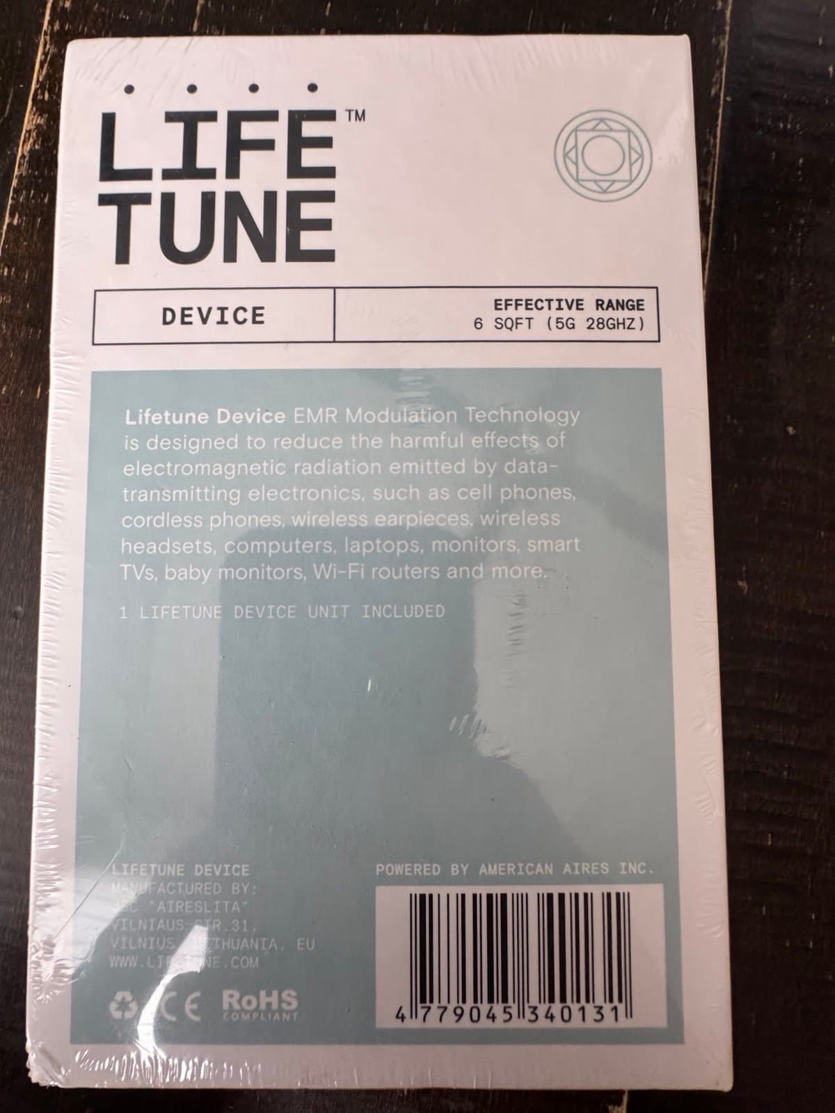Aires Tech LifeTune Go EMF Protection Device (New/Factory Sealed) - Thumbnail 2