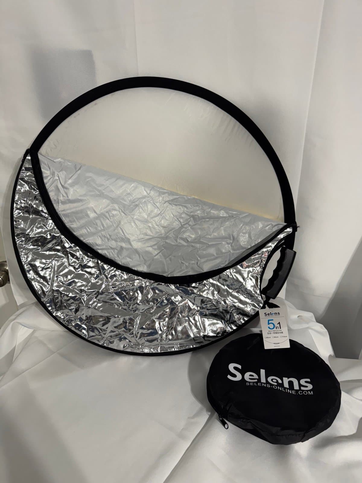 5-in-1 Foldable Round Reflectors for Photography, Fill Light Accessories2321 - Thumbnail 3