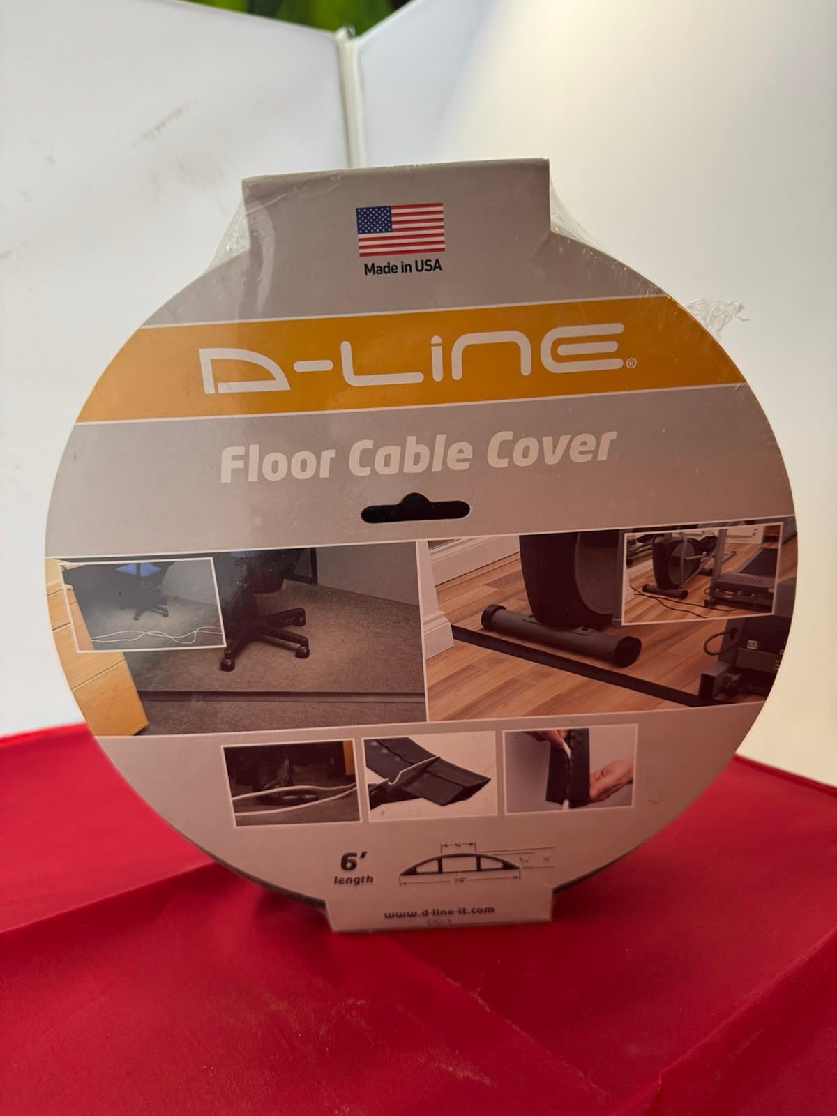 D-Line 6ft Floor Cord Cover Floor Cable Protector
