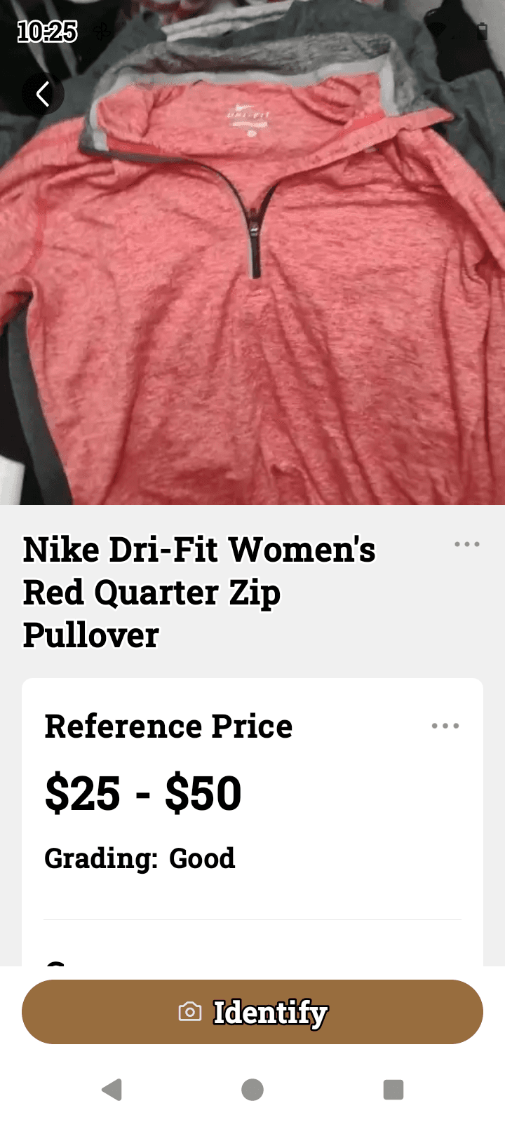 Nike Dri-Fit Women's Red Quarter Zip Pullover