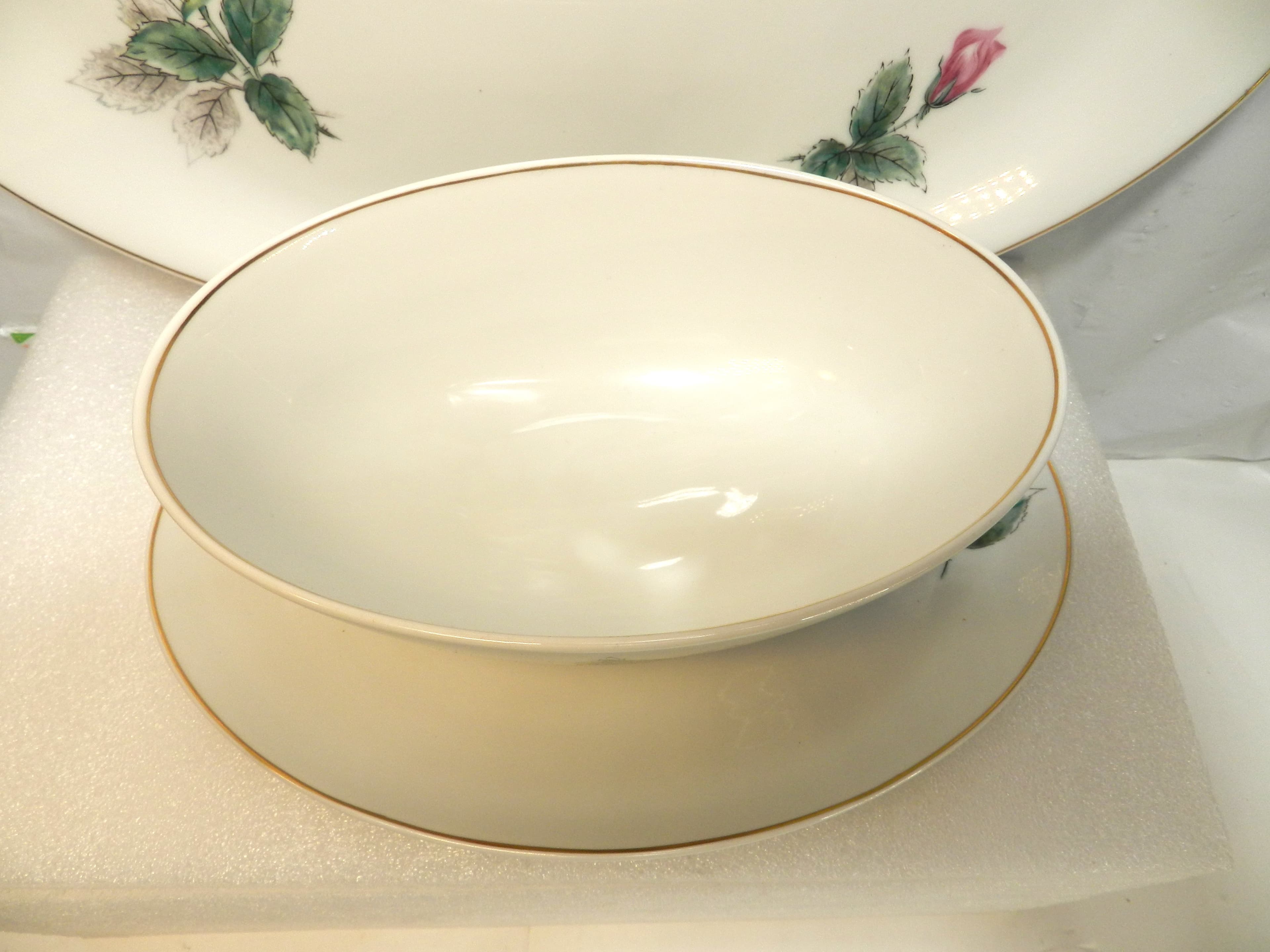 5 Pc Rosenthal Continental Victorian Rose Dinnerware China Serving Set (P86J) - Thumbnail 5