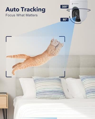 Indoor Security Camera 2K, Pet Camera with Phone App, WiFi Cameras for Home S... - Thumbnail 4