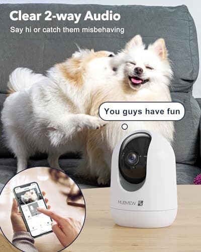 Indoor Security Camera 2K, Pet Camera with Phone App, WiFi Cameras for Home S... - Thumbnail 5