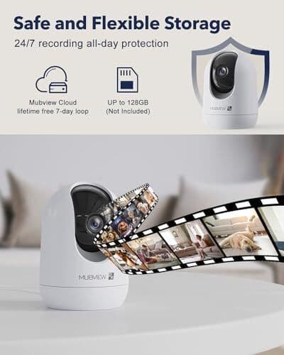 Indoor Security Camera 2K, Pet Camera with Phone App, WiFi Cameras for Home S... - Thumbnail 7