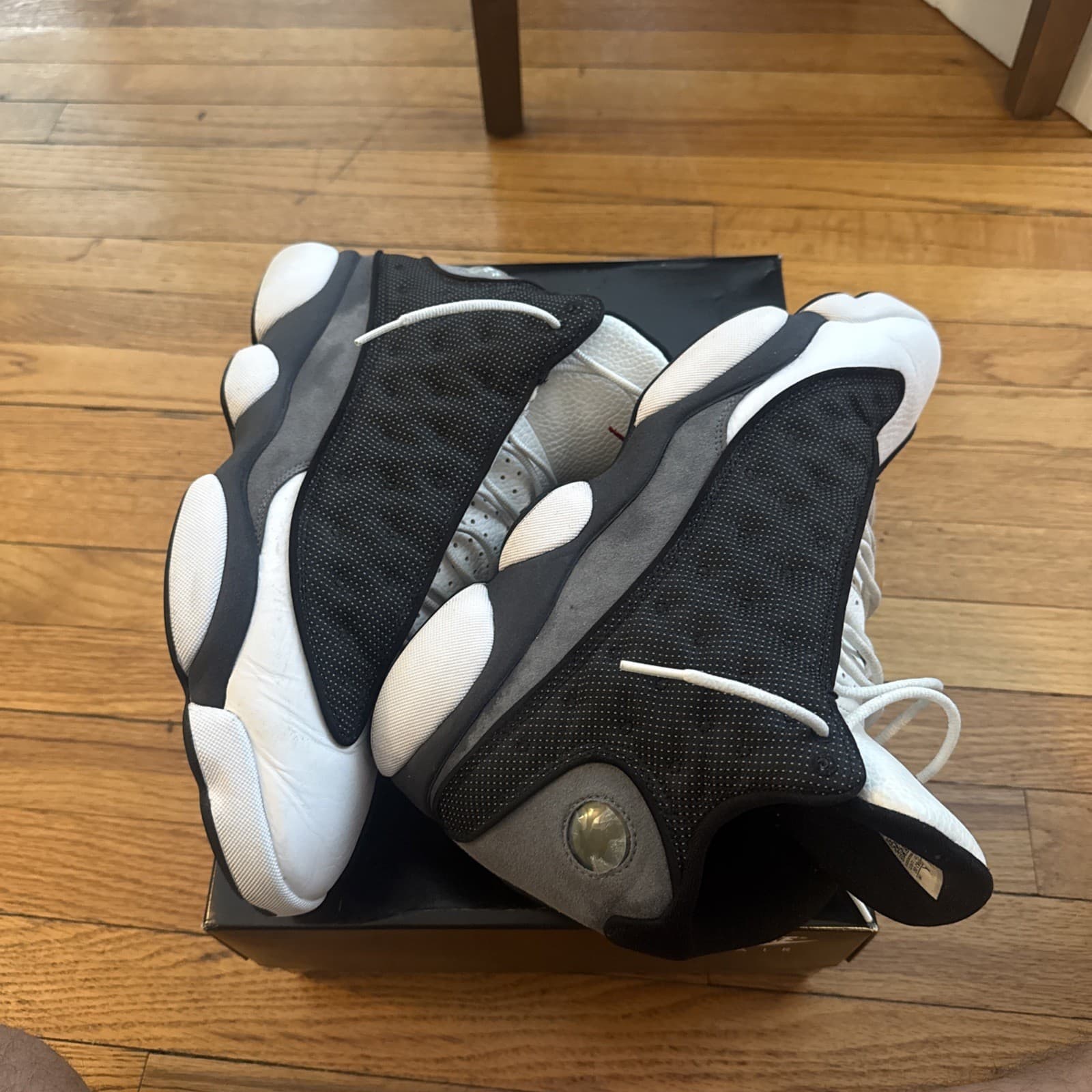 Size 13 - Air Jordan 13 Retro Black Flint Jordan Air 13 Athletic Quilted Side - Thumbnail 3