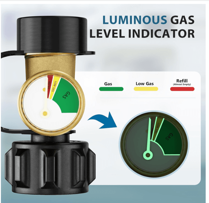 Propane Tank Gauge Level Indicator 5-20LB Tank Universal Type 1 Connection  P86J - Thumbnail 3