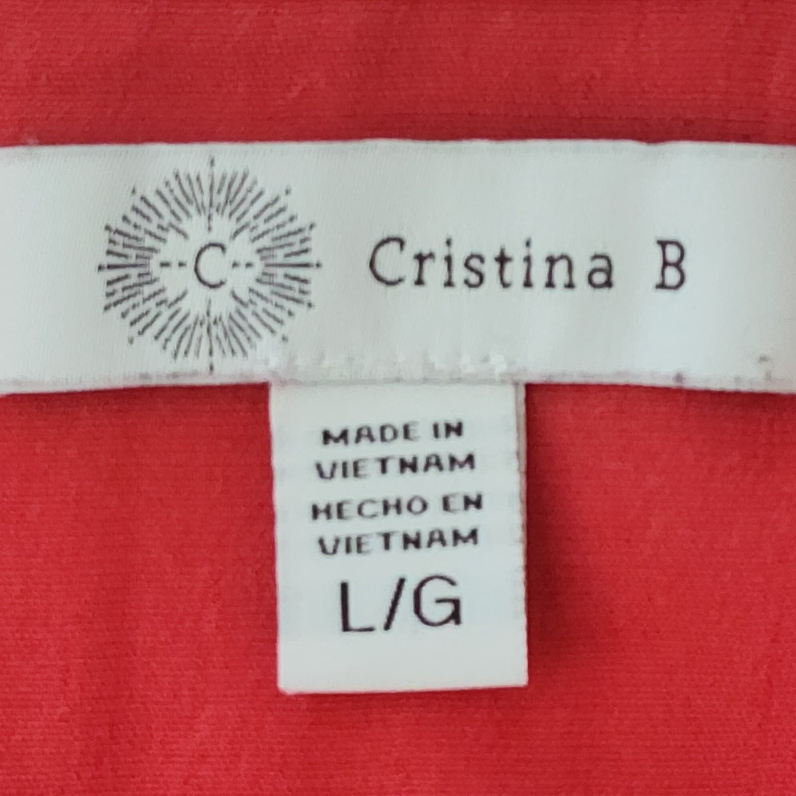 Cristina B Womens Red Sleeveless Split Neck High Low Hem Blouse Size Large - Thumbnail 5