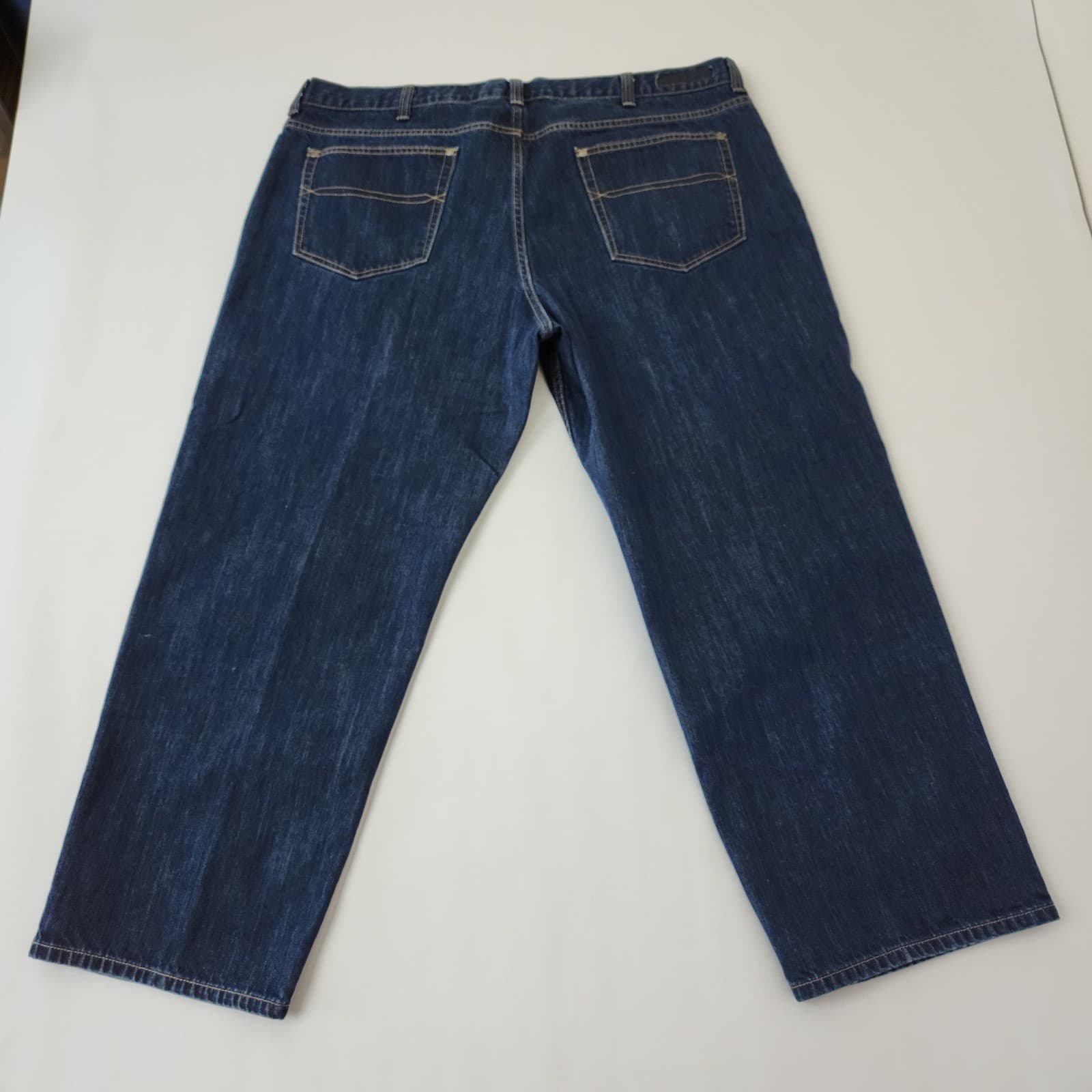 Claiborne Mens Relaxed Fit Jeans Dark Wash Blue Denim 100% Cotton 46x30 - Thumbnail 10