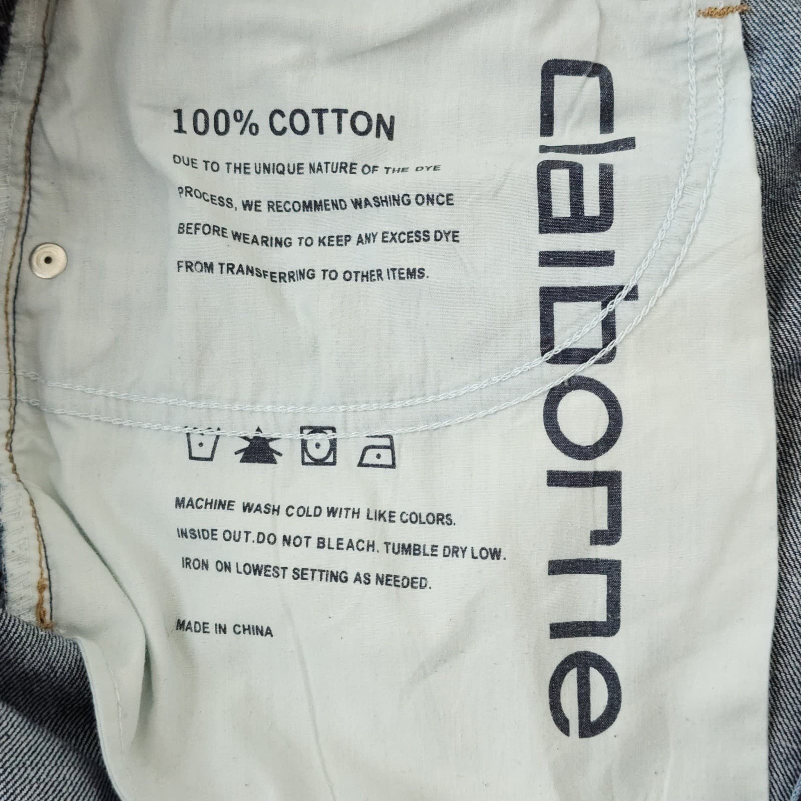Claiborne Mens Relaxed Fit Jeans Dark Wash Blue Denim 100% Cotton 46x30 - Thumbnail 5