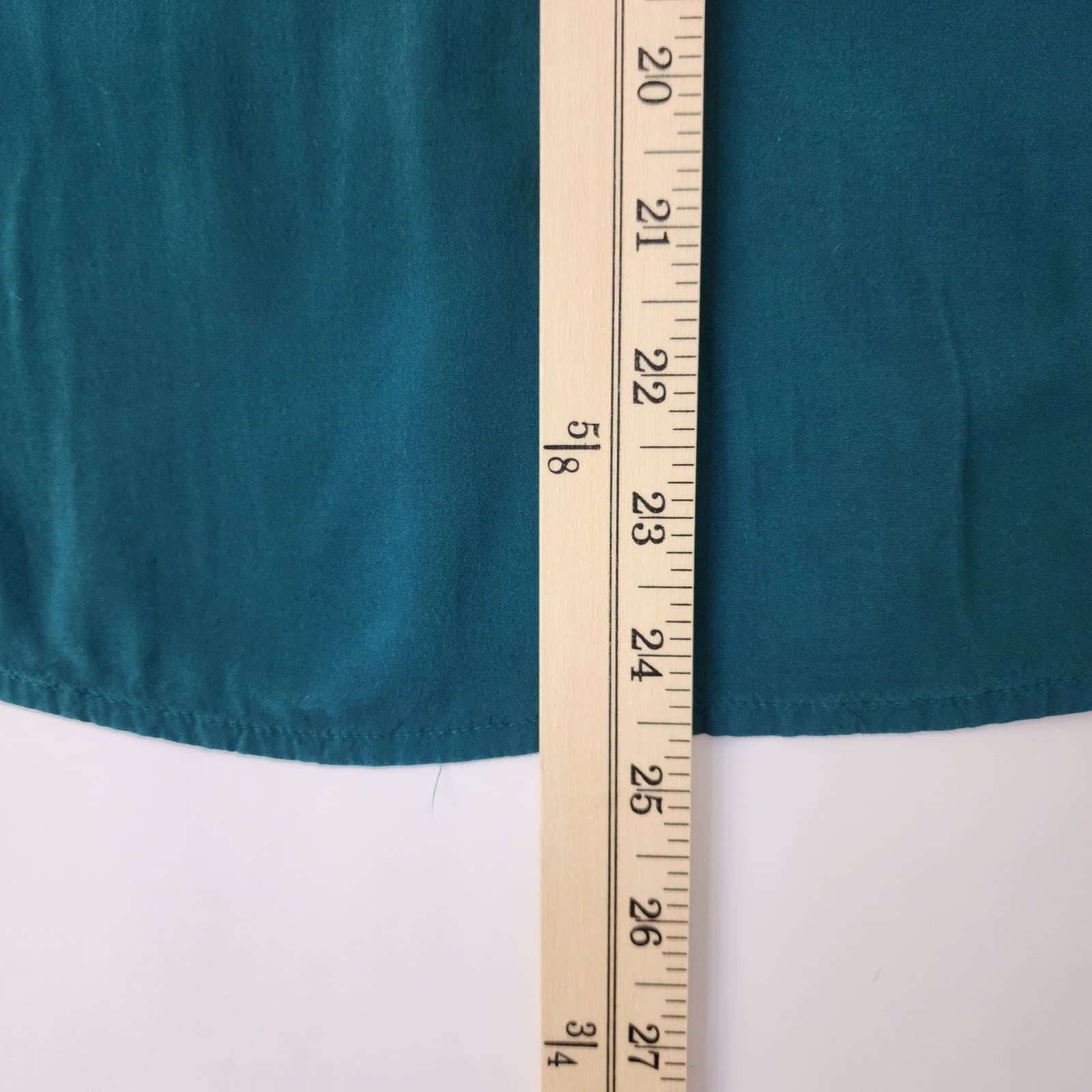 Express Womens Teal Green Cold Shoulder Blouse Keyhole Back Top Size Large - Thumbnail 2