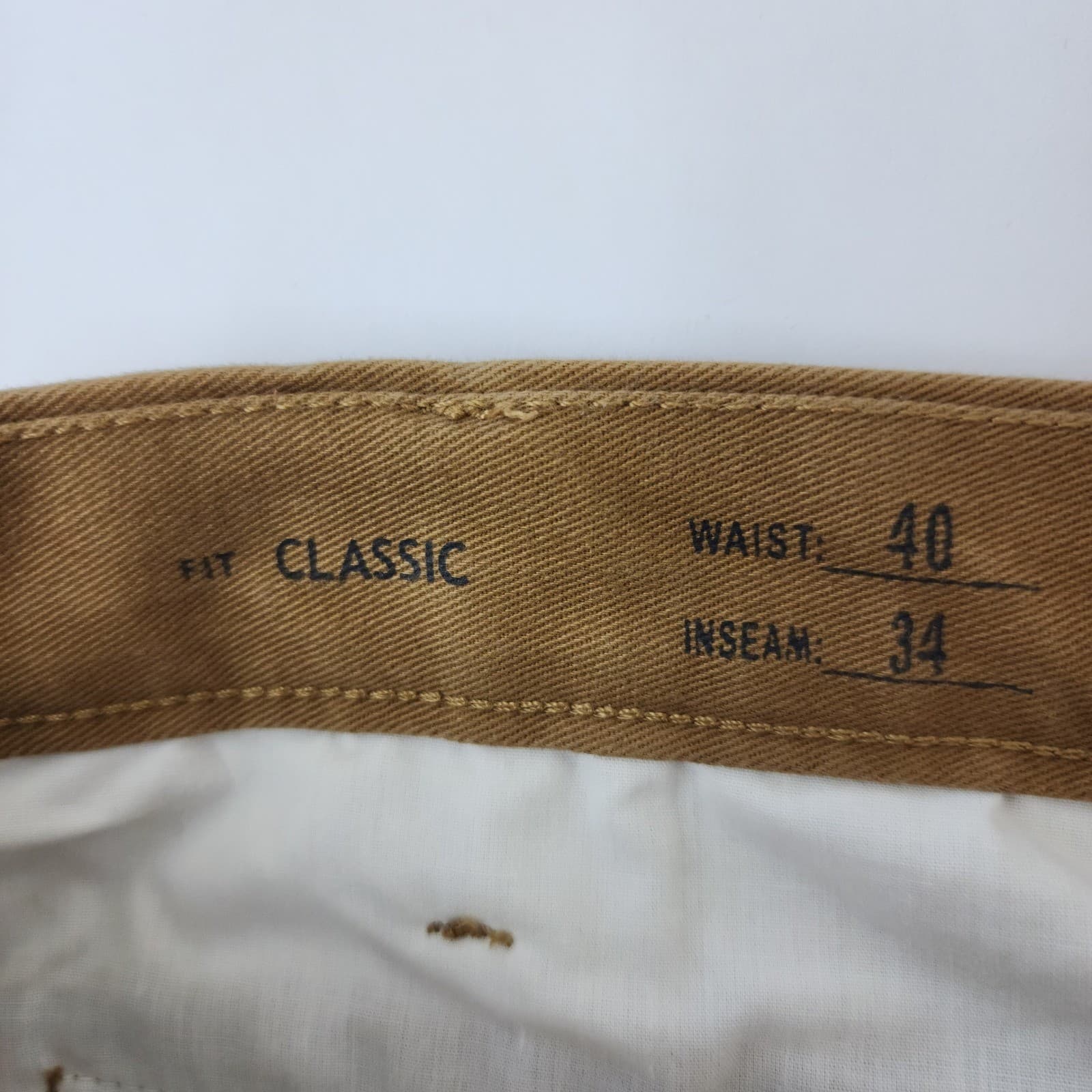 Eddie Bauer Legend Washed Chino Pants Mens 40x34 Brown Khaki Straight Leg Twill - Thumbnail 9