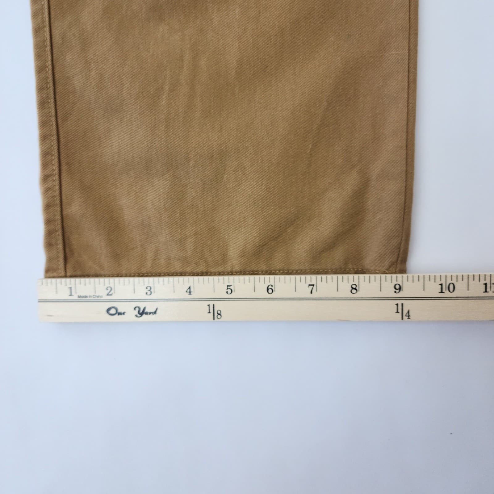 Eddie Bauer Legend Washed Chino Pants Mens 40x34 Brown Khaki Straight Leg Twill - Thumbnail 3