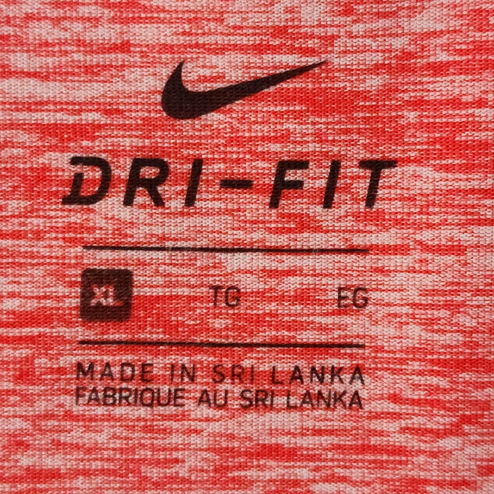 Nike Running Dri-FIT Mens XL Red Space Dye Heather long sleeve Athletic - Thumbnail 7