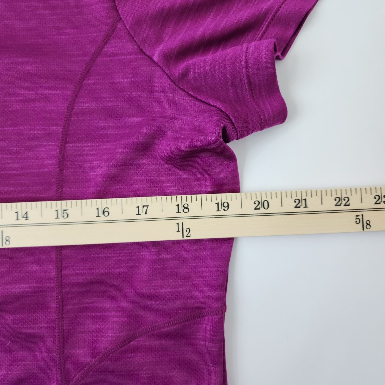 Reebok Womens XL Magenta Space Dye Activewear Short Sleeve T-Shirt RN 117927 - Thumbnail 3