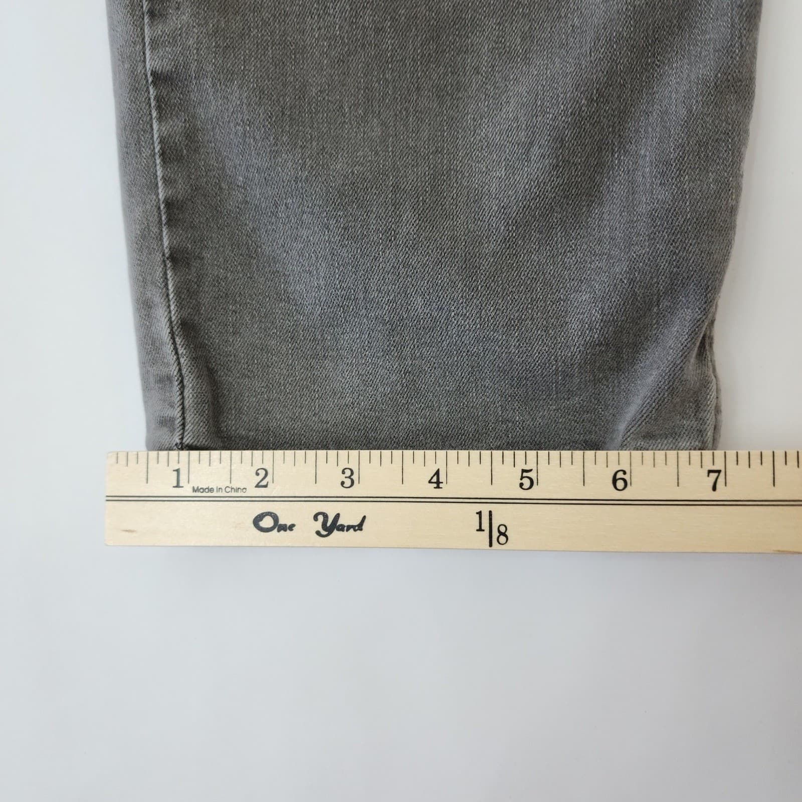 Levi's 502 Regular Taper Grey Denim Jeans Mens 38x30 502-0196 - Thumbnail 2