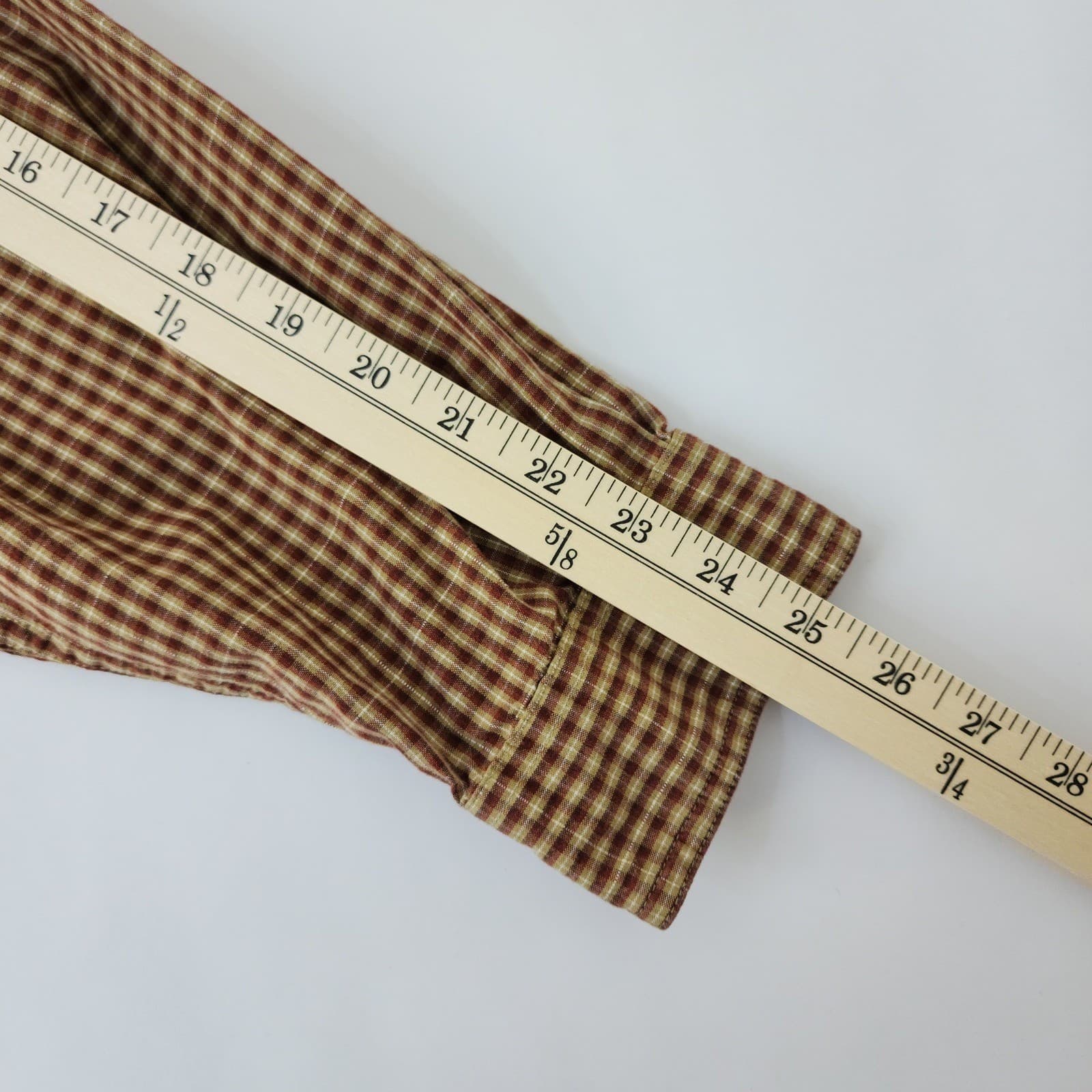 Columbia Mens XL Plaid Button Down Shirt Long Sleeve Brown Gingham Hiking Casual - Thumbnail 5