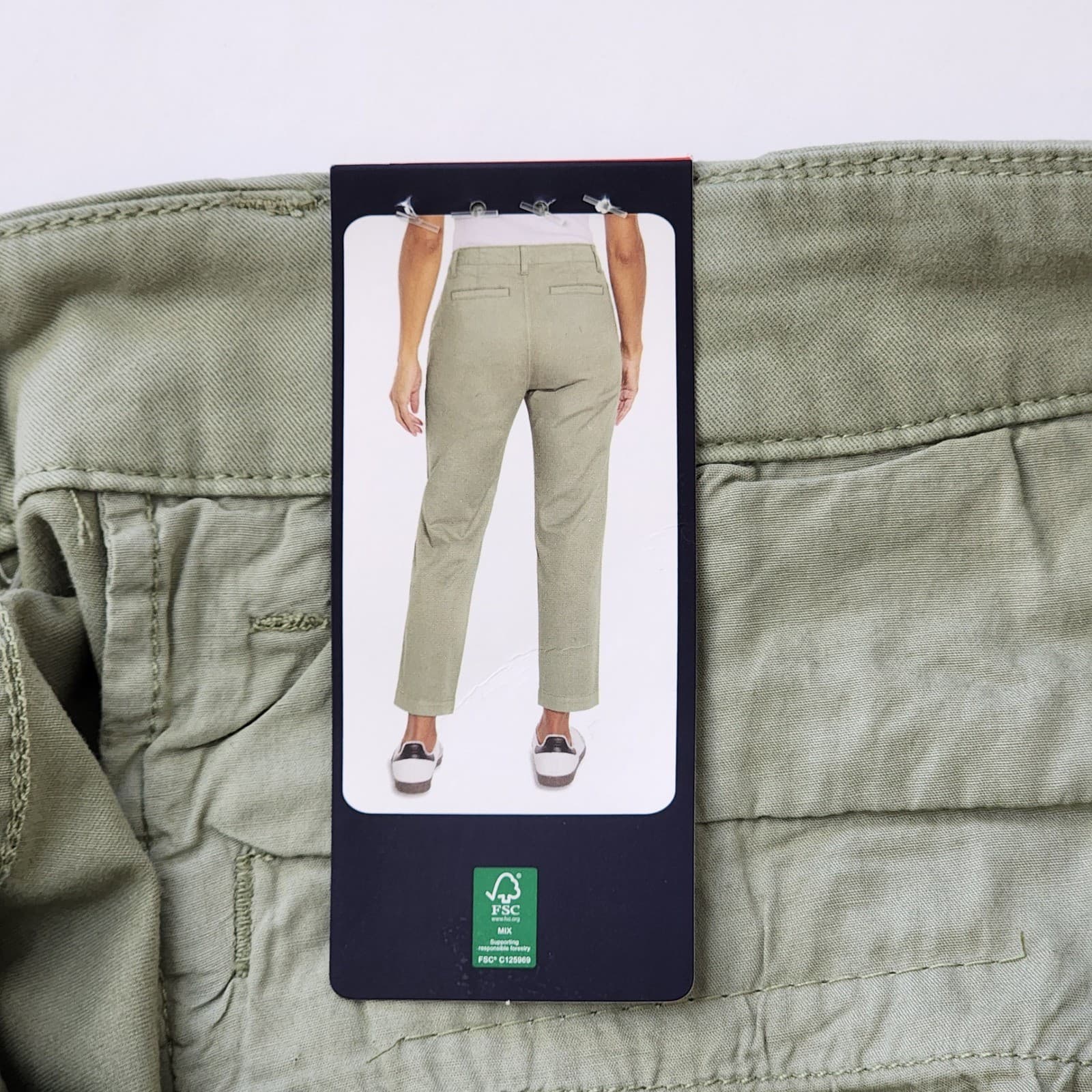 Gap Slim Ankle Pant Green Chino Trousers Womens Size 8 New NWT 1868327 - Thumbnail 9