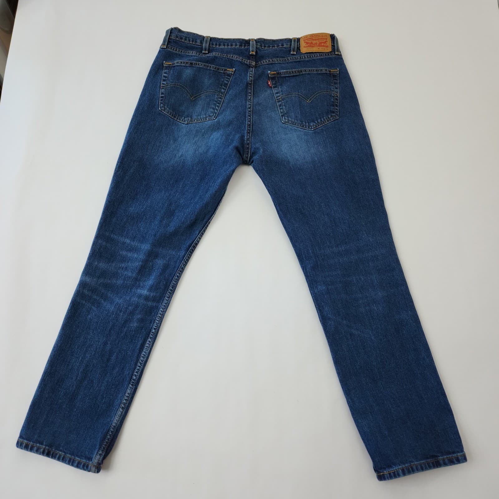 Levis 511 Slim Fit Blue Jeans Mens 38x30 Medium Wash Denim 04511-1163 - Thumbnail 7