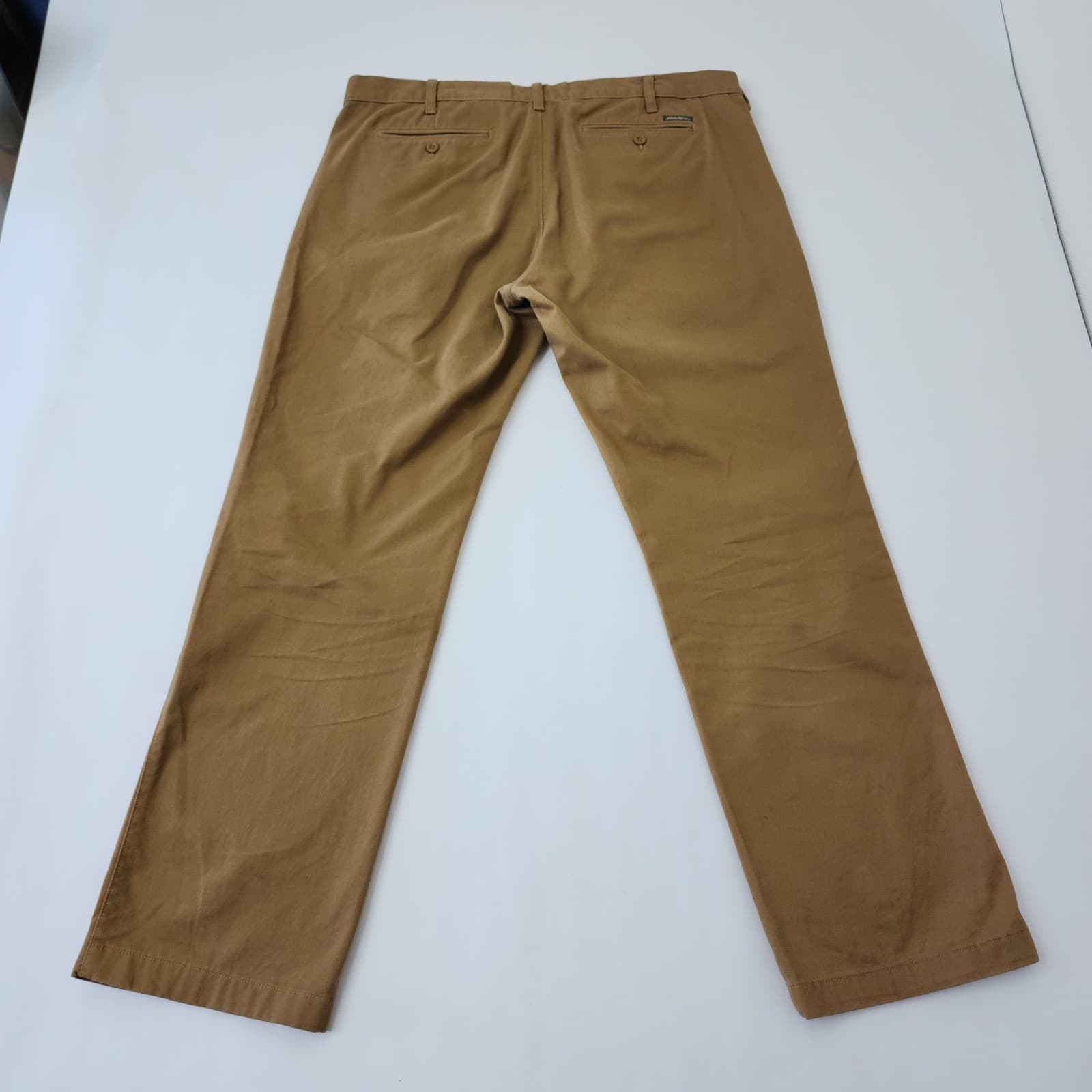Eddie Bauer Legend Washed Chino Pants Mens 40x34 Brown Khaki Straight Leg Twill - Thumbnail 10