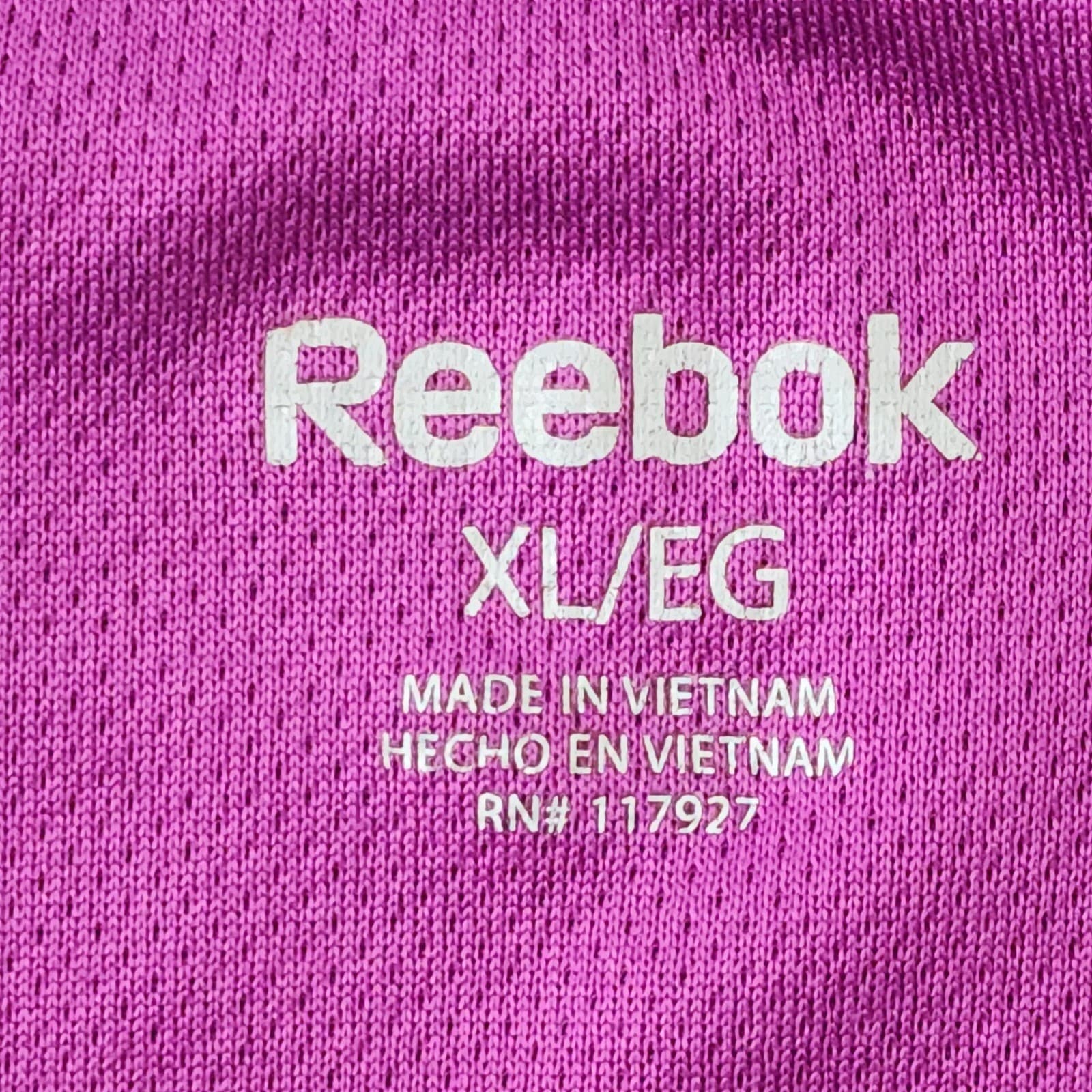 Reebok Womens XL Magenta Space Dye Activewear Short Sleeve T-Shirt RN 117927 - Thumbnail 5