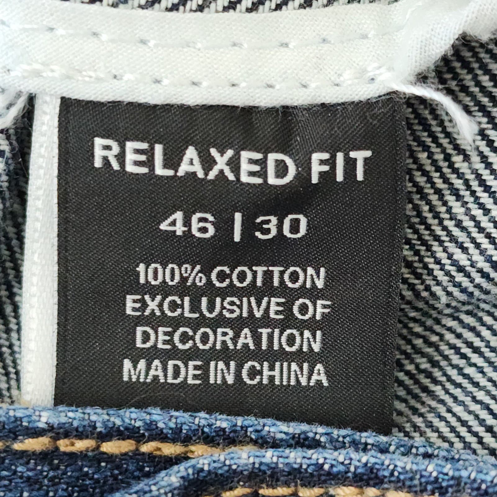 Claiborne Mens Relaxed Fit Jeans Dark Wash Blue Denim 100% Cotton 46x30 - Thumbnail 7