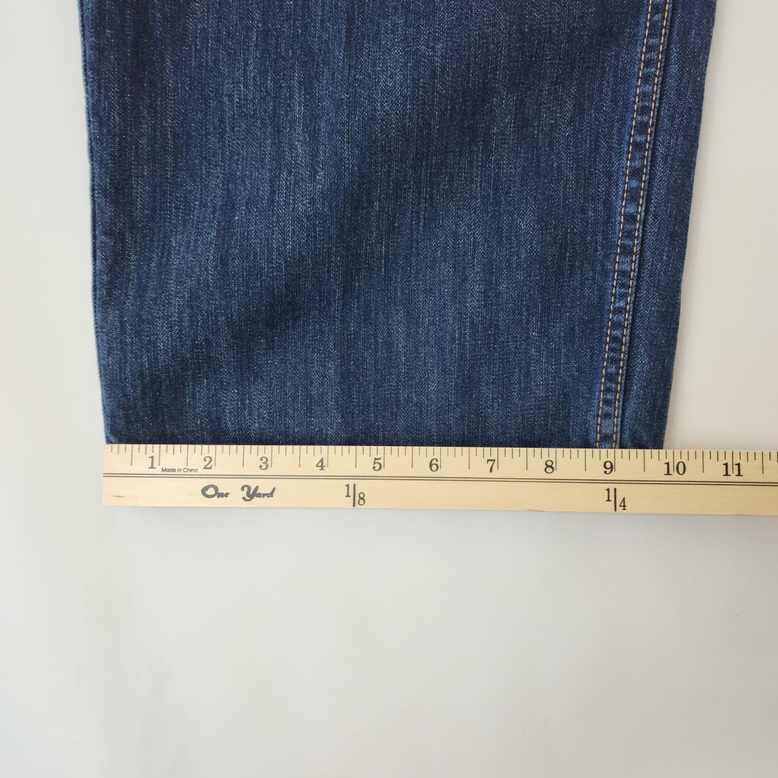 Claiborne Mens Relaxed Fit Jeans Dark Wash Blue Denim 100% Cotton 46x30 - Thumbnail 3