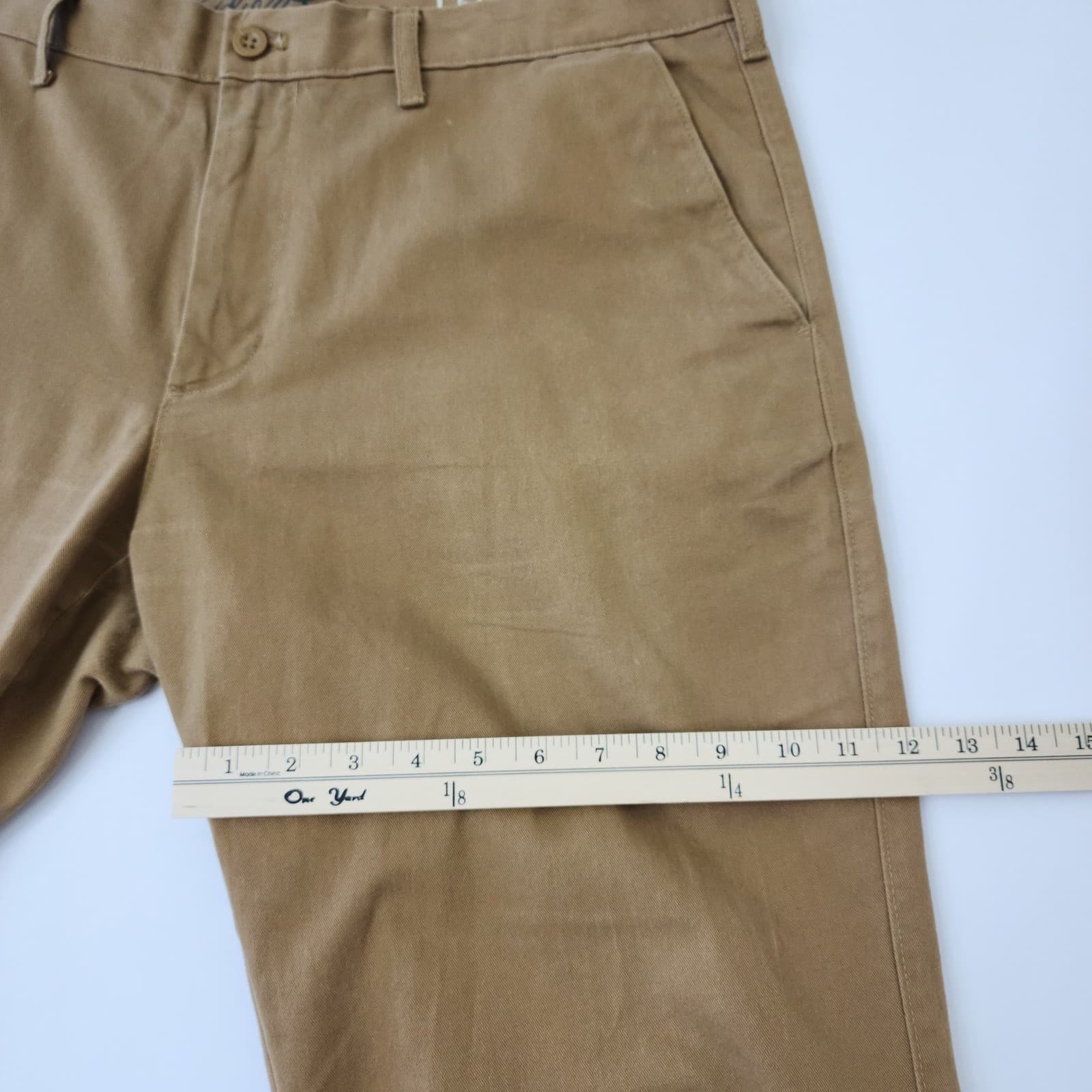 Eddie Bauer Legend Washed Chino Pants Mens 40x34 Brown Khaki Straight Leg Twill - Thumbnail 4