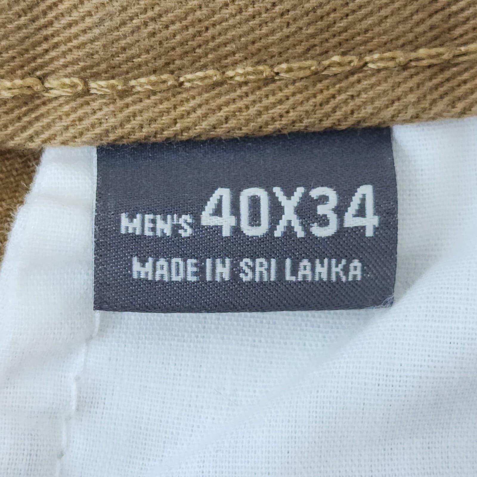 Eddie Bauer Legend Washed Chino Pants Mens 40x34 Brown Khaki Straight Leg Twill - Thumbnail 6
