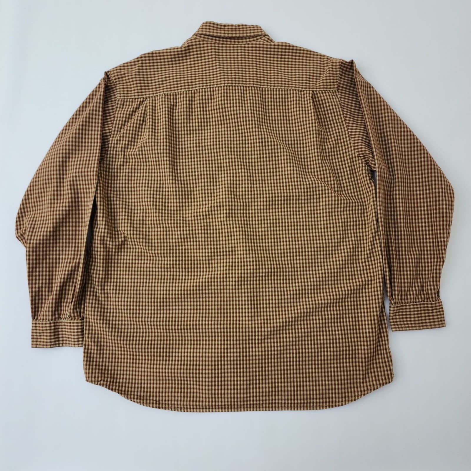 Columbia Mens XL Plaid Button Down Shirt Long Sleeve Brown Gingham Hiking Casual - Thumbnail 8