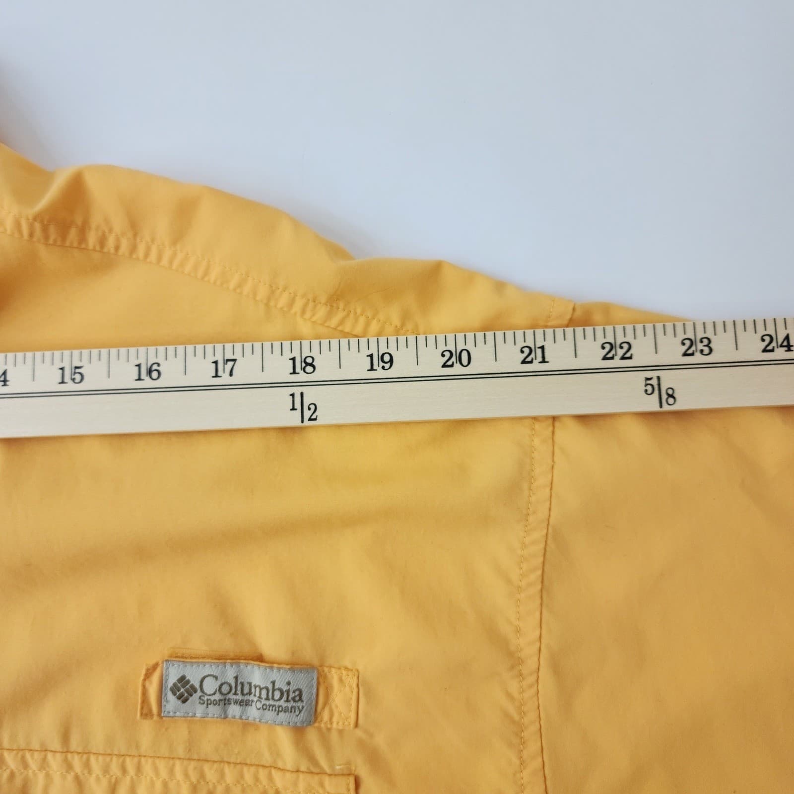 Columbia PFG Mens Large Yellow Short Sleeve Fishing Shirt Button Down Ventilated - Thumbnail 4