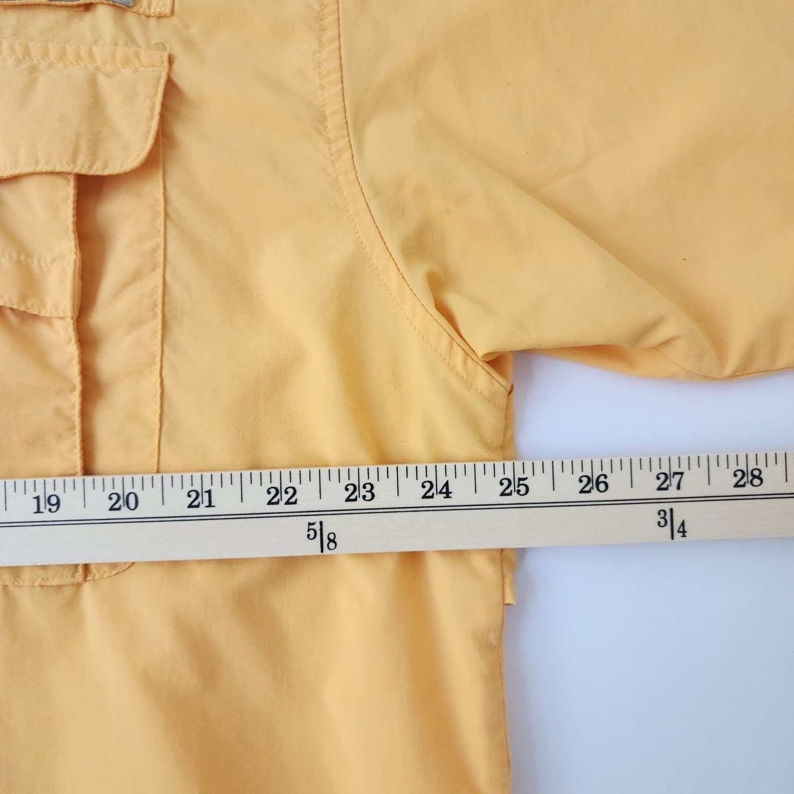 Columbia PFG Mens Large Yellow Short Sleeve Fishing Shirt Button Down Ventilated - Thumbnail 3