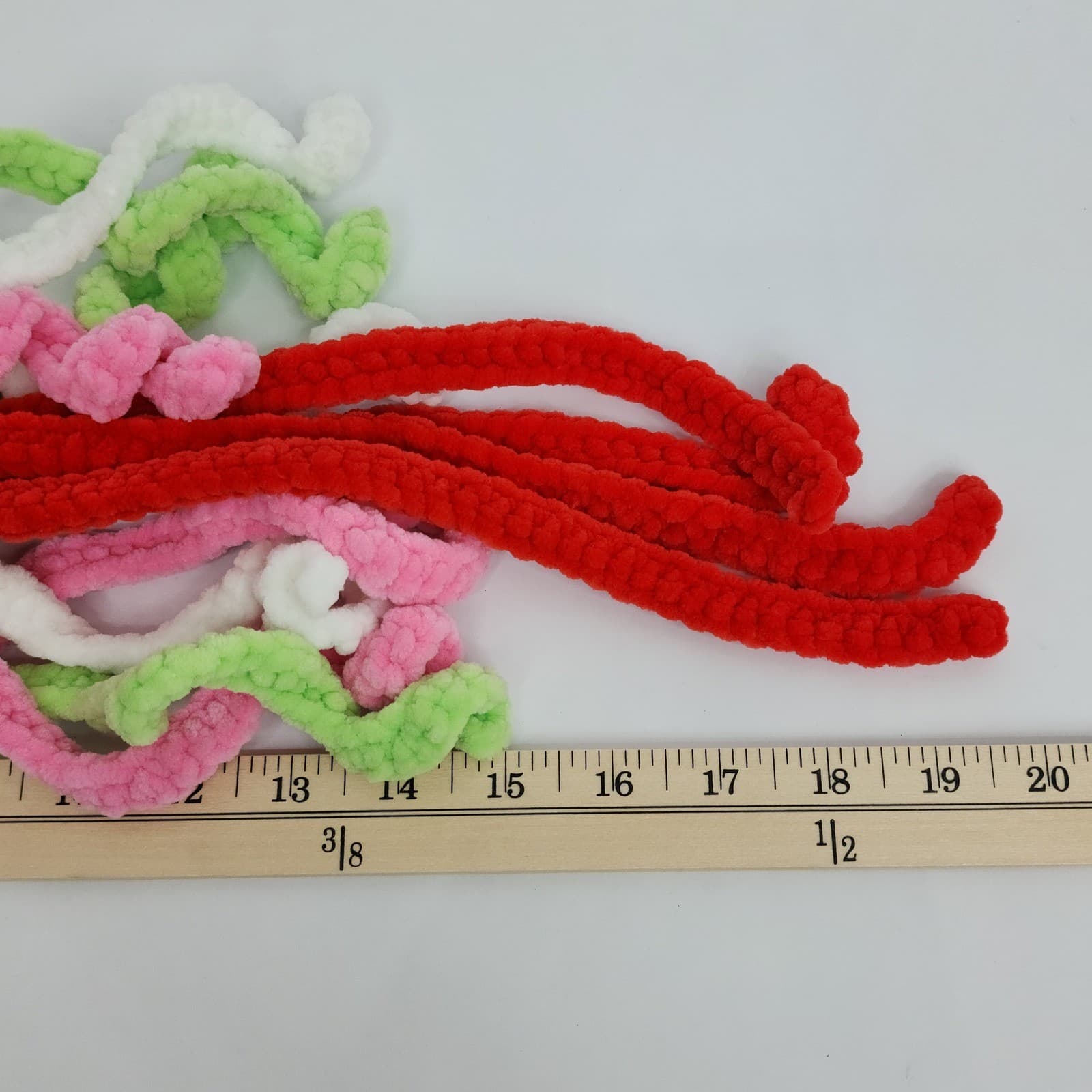 Handmade Crochet Jellyfish Plush Green Pink Red Amigurumi Stuffed Animal Toy - Thumbnail 9
