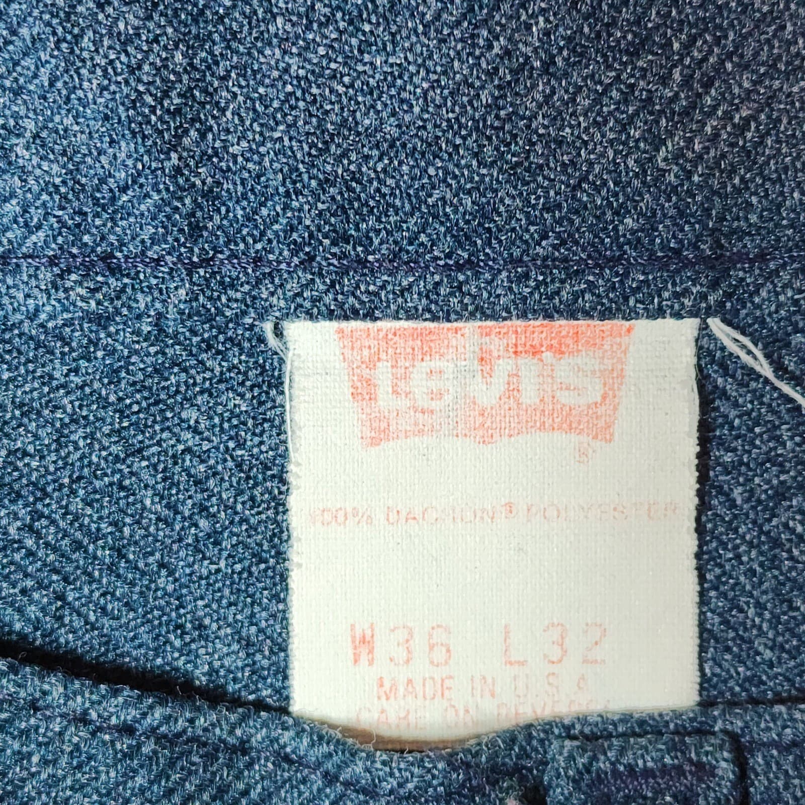 Vintage Levi's Action Slacks Men's 36x32 Blue Dacron Polyester Retro - Thumbnail 3