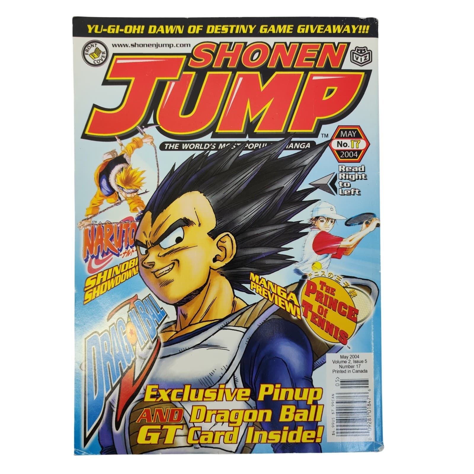 Shonen Jump Magazine May 2004 No 17 Dragon Ball Z Vegeta Naruto Prince of Tennis - Thumbnail 4
