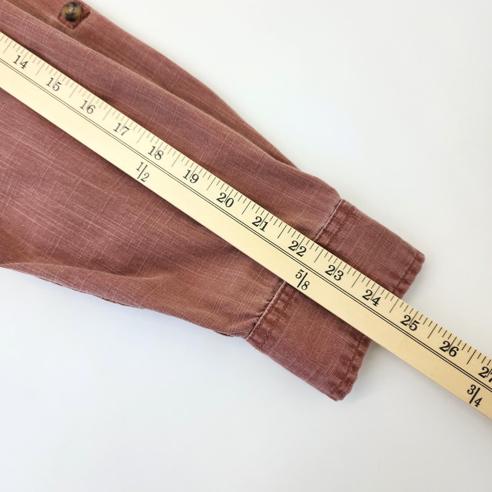 Outdoor Life Mens Trail Shirt Large Red Roll Tab Sleeve Ripstop Button Down - Thumbnail 5