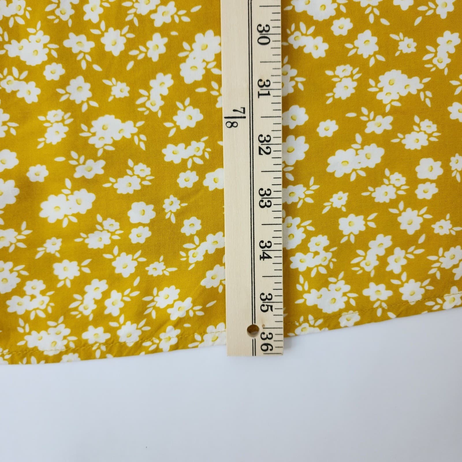 Mustard Yellow Floral Sleeveless Mini Dress Crew Neck unbranded - Thumbnail 2