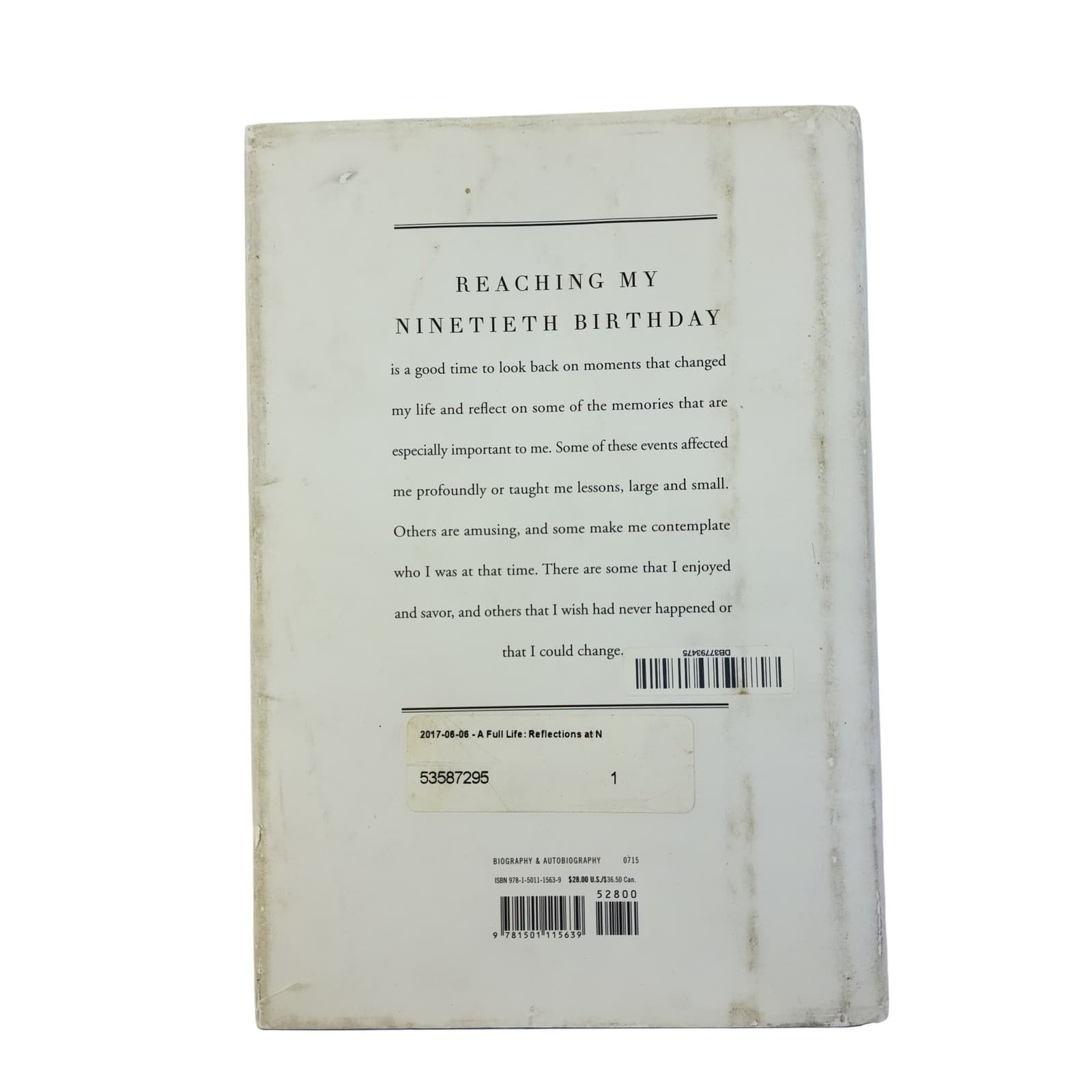 A Full Life Reflections at Ninety Jimmy Carter Hardcover Memoir - Thumbnail 4