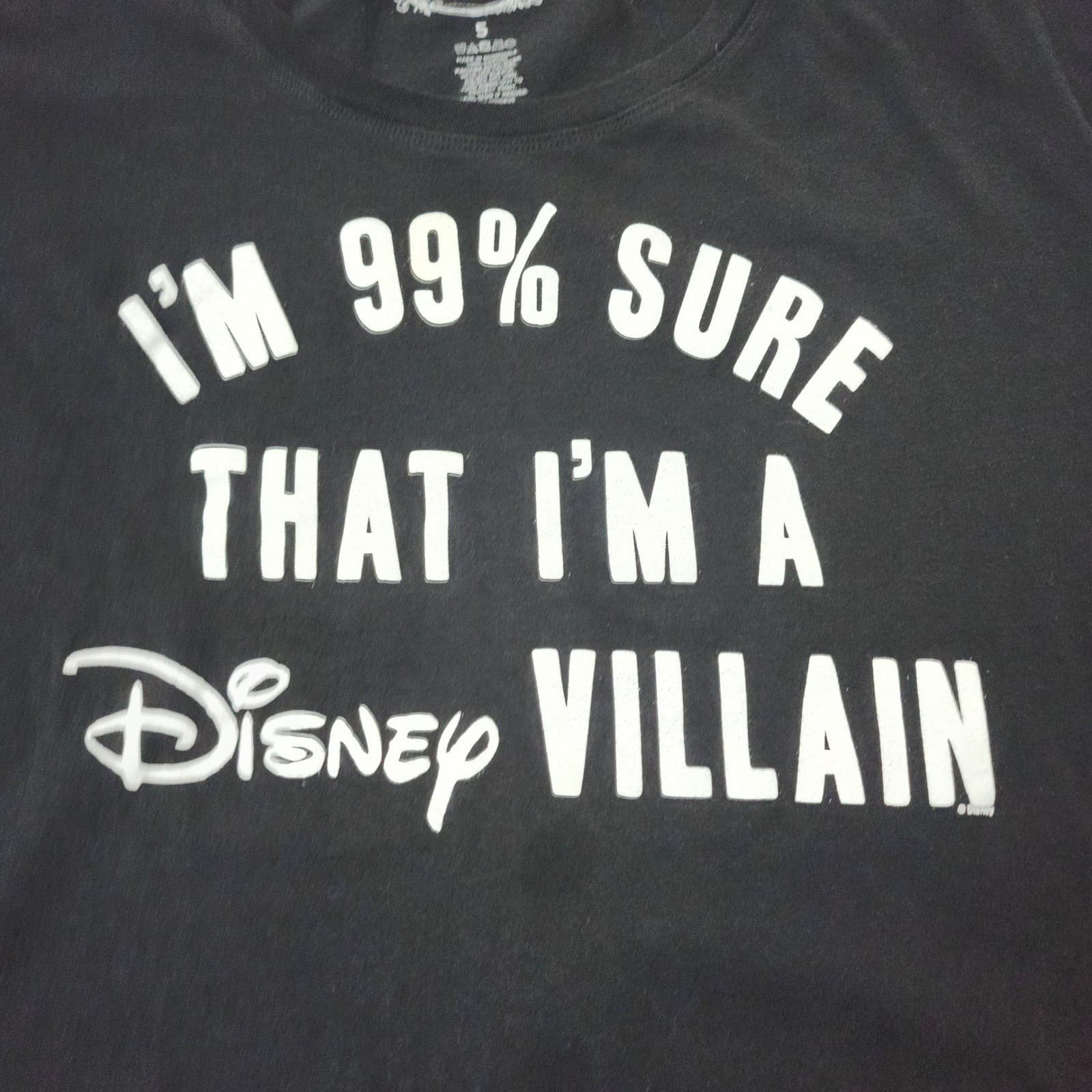 Disney Villain Graphic Tee Size 5X Black 100% Cotton Short Sleeve T-Shirt - Thumbnail 5