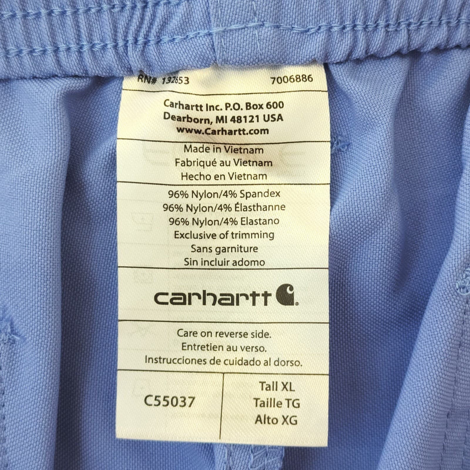 Carhartt Medical Liberty Scrub Pants Men Tall XL Blue Cargo C55037 NWT - Thumbnail 4