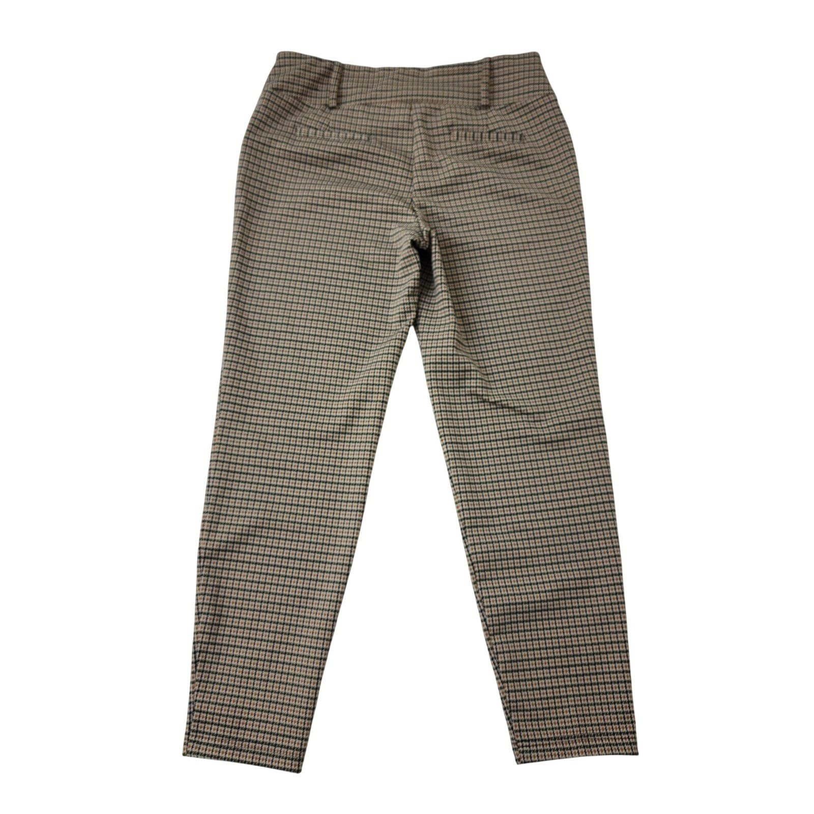 SOHO Apparel Ltd Brown Houndstooth Pull On Tapered Pants Womens Large - Thumbnail 6