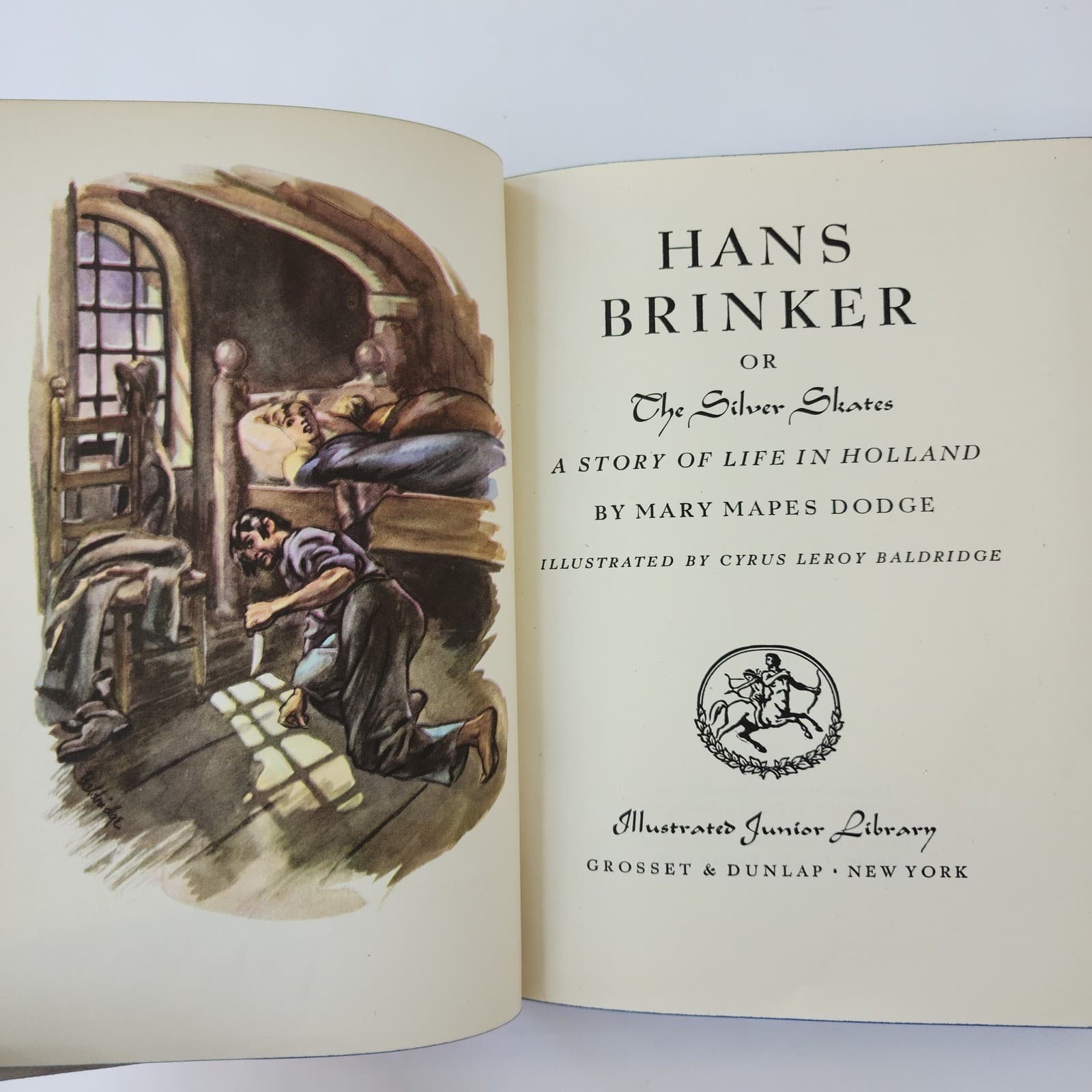 Vintage 1945 Hans Brinker Silver Skates Mary Mapes Dodge Illustrated JR Library - Thumbnail 6