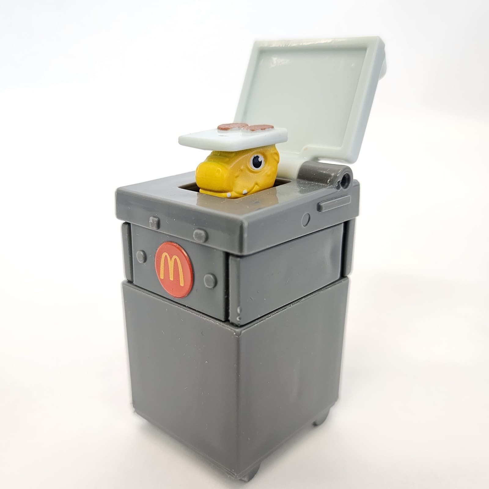Vintage 1990 McDonalds Changeables Burger Cooker Dinosaur Happy Meal Toy Grey - Thumbnail 4
