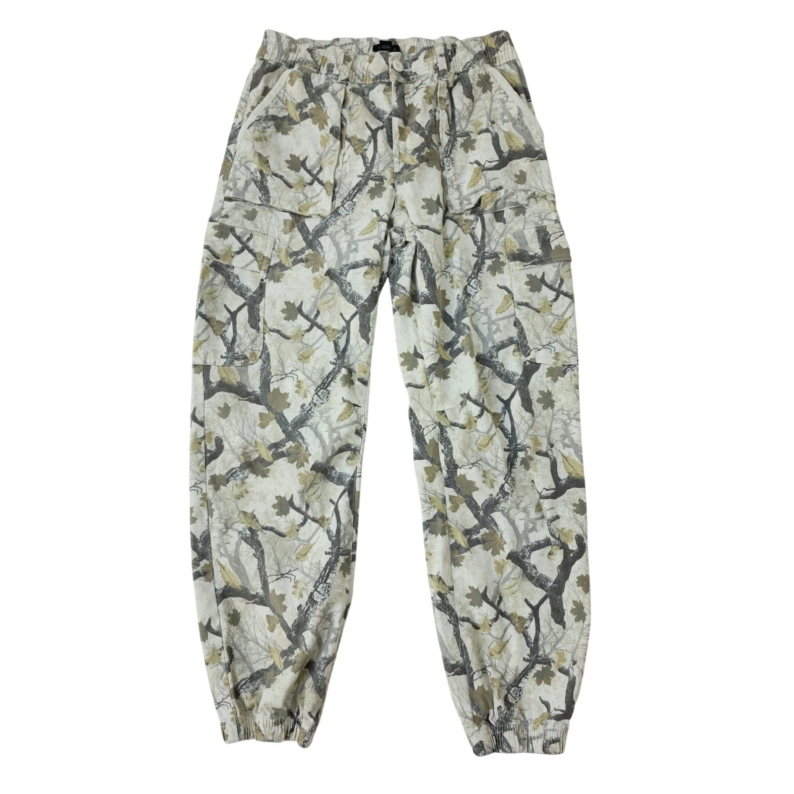 Love & Liberty Womens Real Tree Camo Cargo Jogger Pants Beige Grey Size Medium