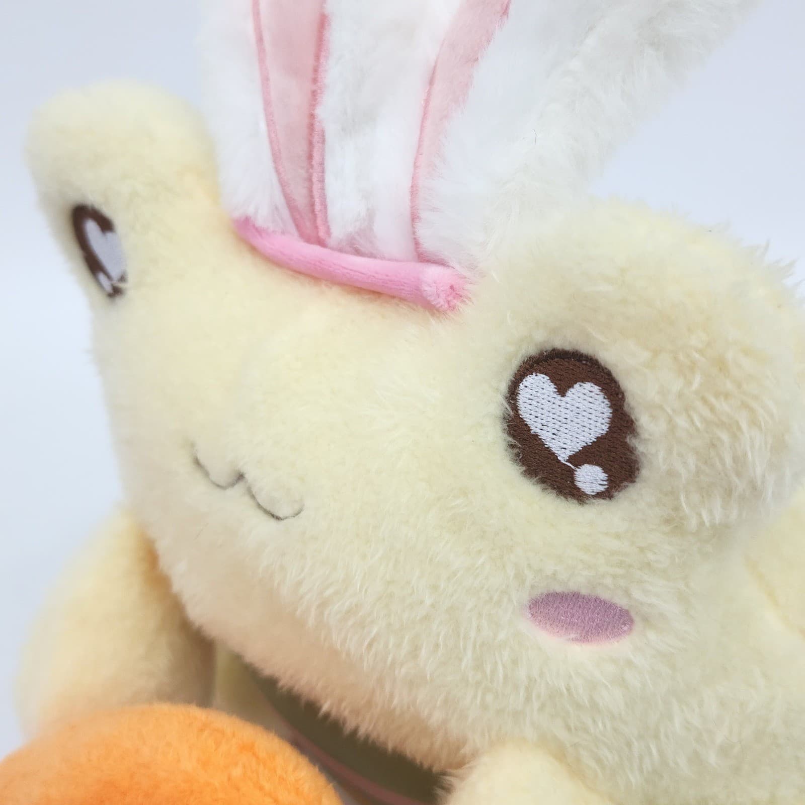 Cuddle Barn Plushgoals Frog Bunny Plush Yellow Carrot Kawaii Stuffed Toy 11" - Thumbnail 7