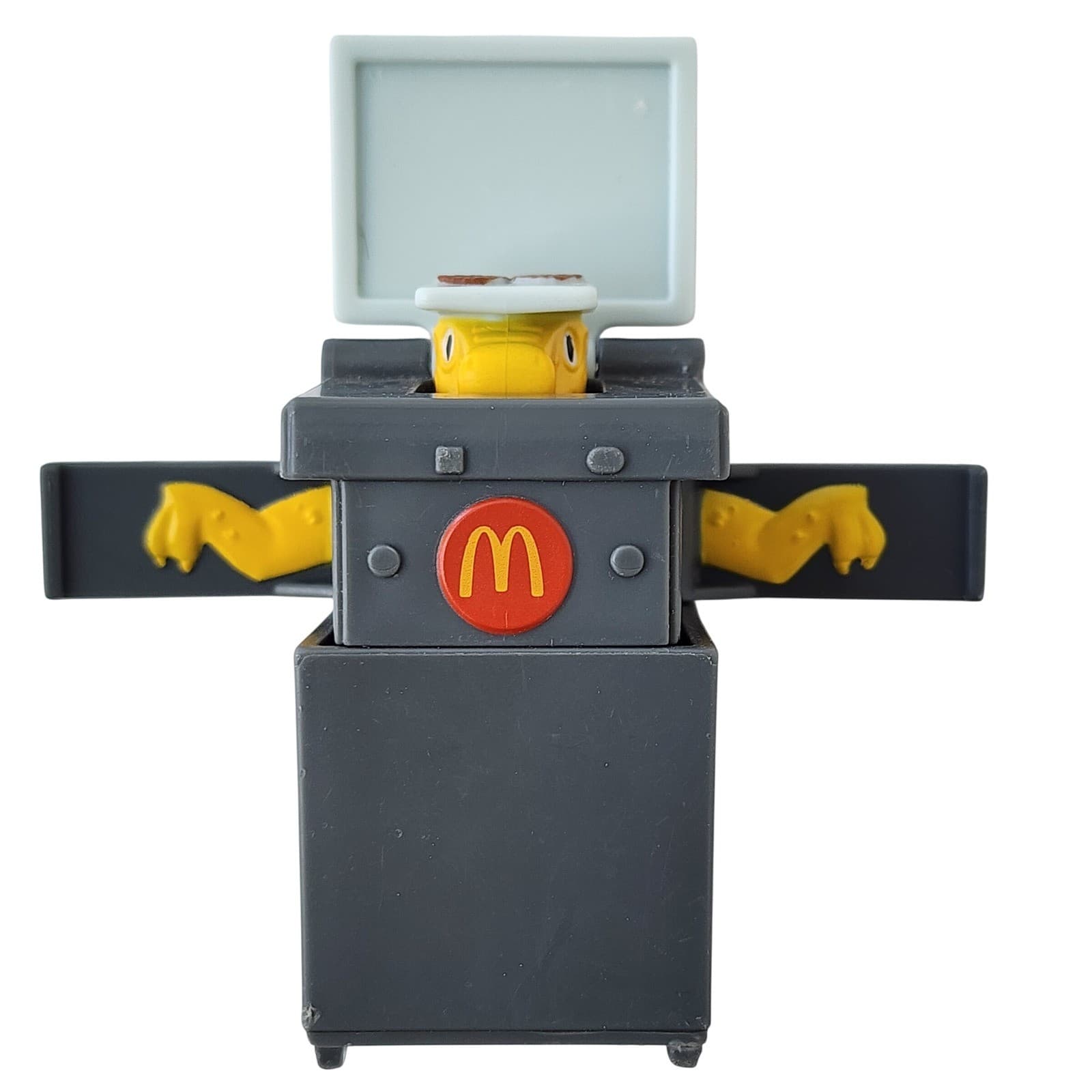 Vintage 1990 McDonalds Changeables Burger Cooker Dinosaur Happy Meal Toy Grey