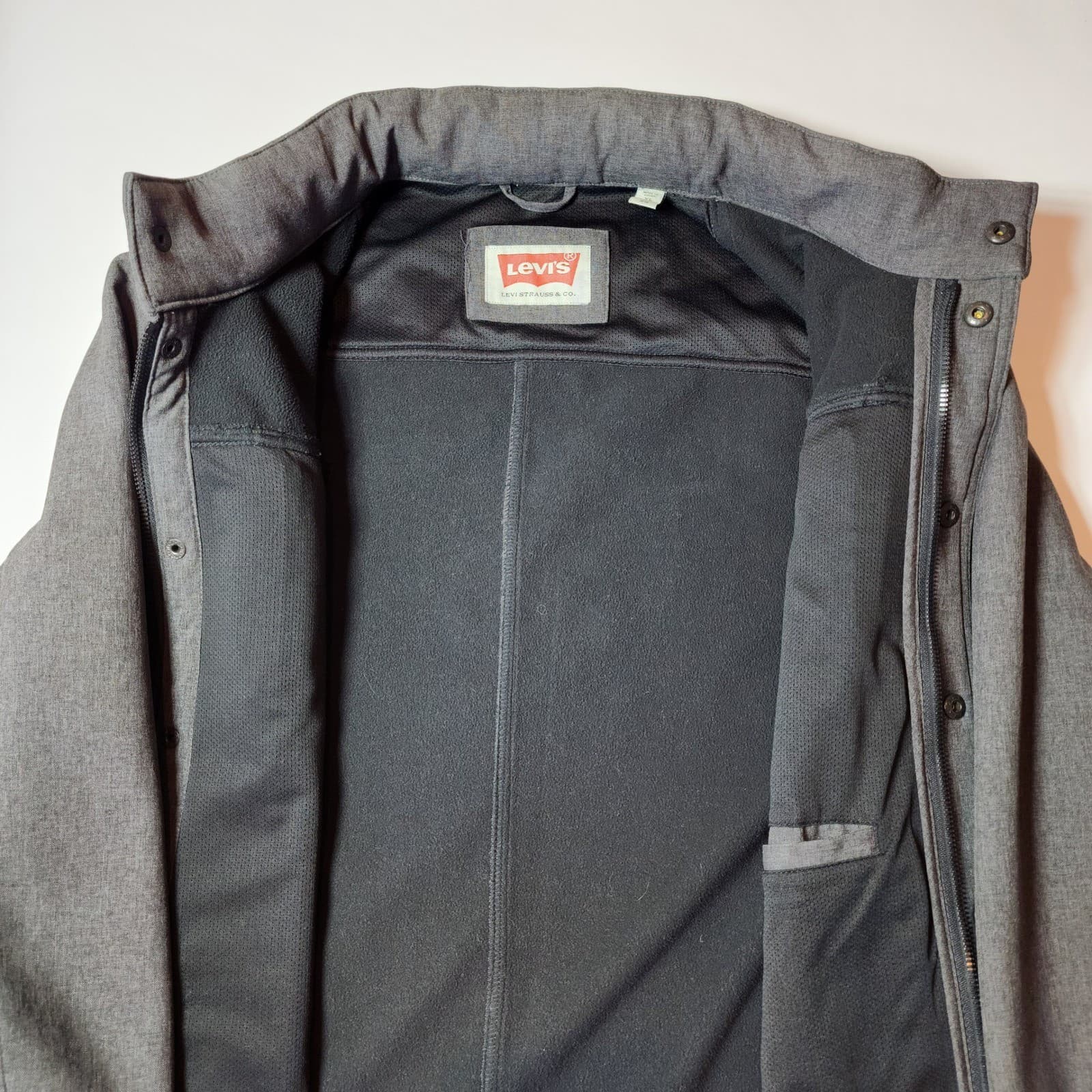 Levi's Men's Wool Blend Hooded Military Jacket Charcoal XL - Thumbnail 9