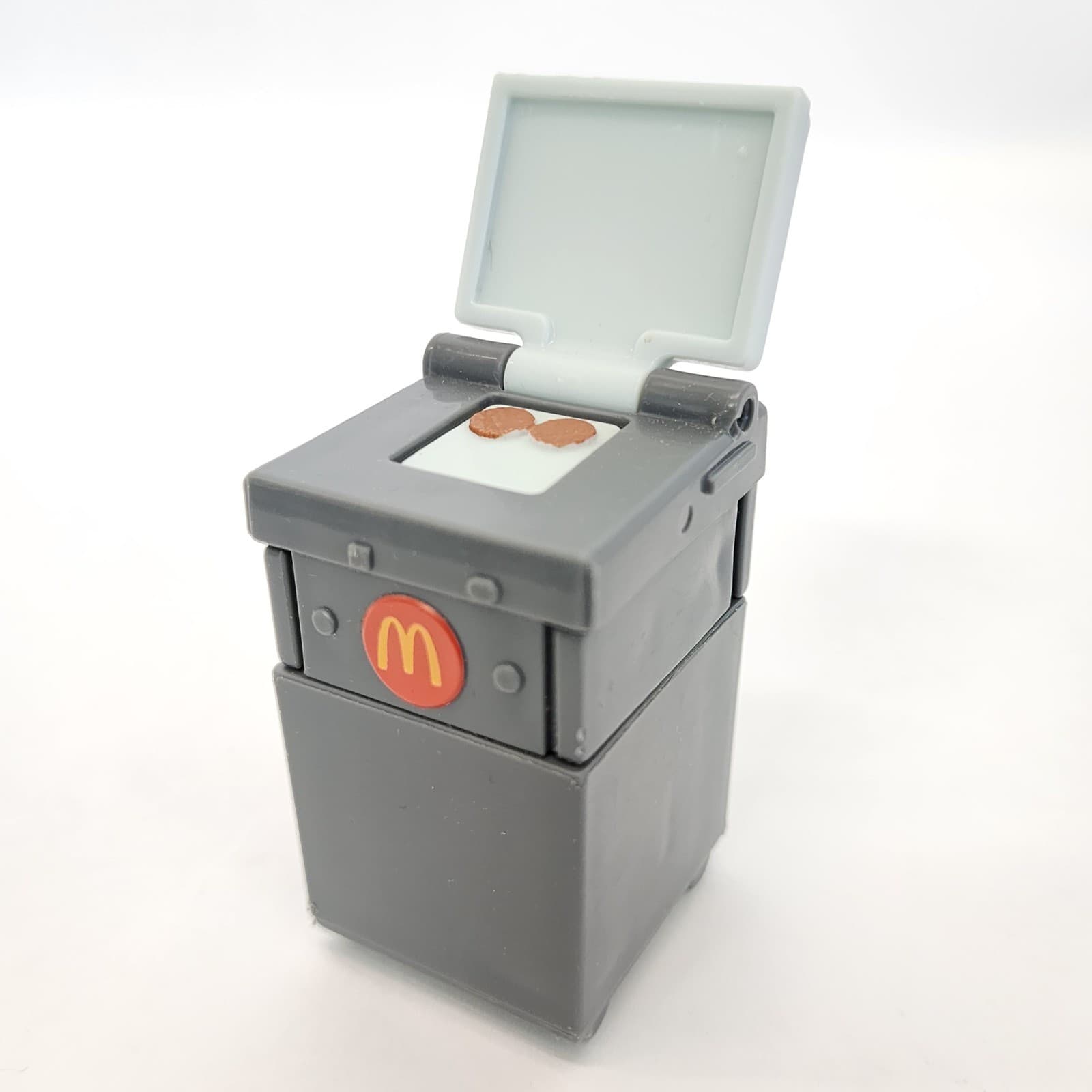 Vintage 1990 McDonalds Changeables Burger Cooker Dinosaur Happy Meal Toy Grey - Thumbnail 3