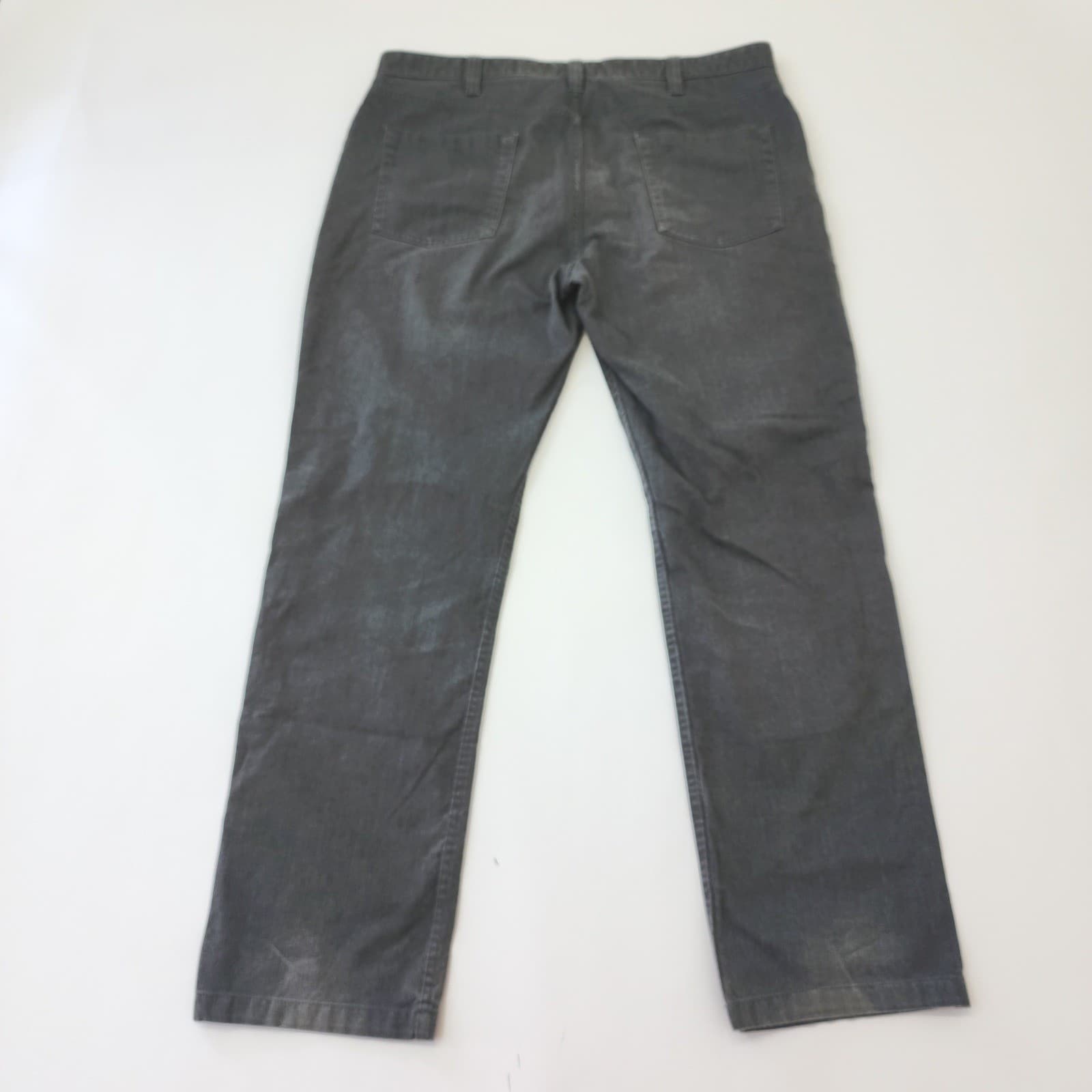 Kenneth Cole Reaction Mens Gray Straight Leg Jeans 36x30 KCN043 Charcoal Denim - Thumbnail 6