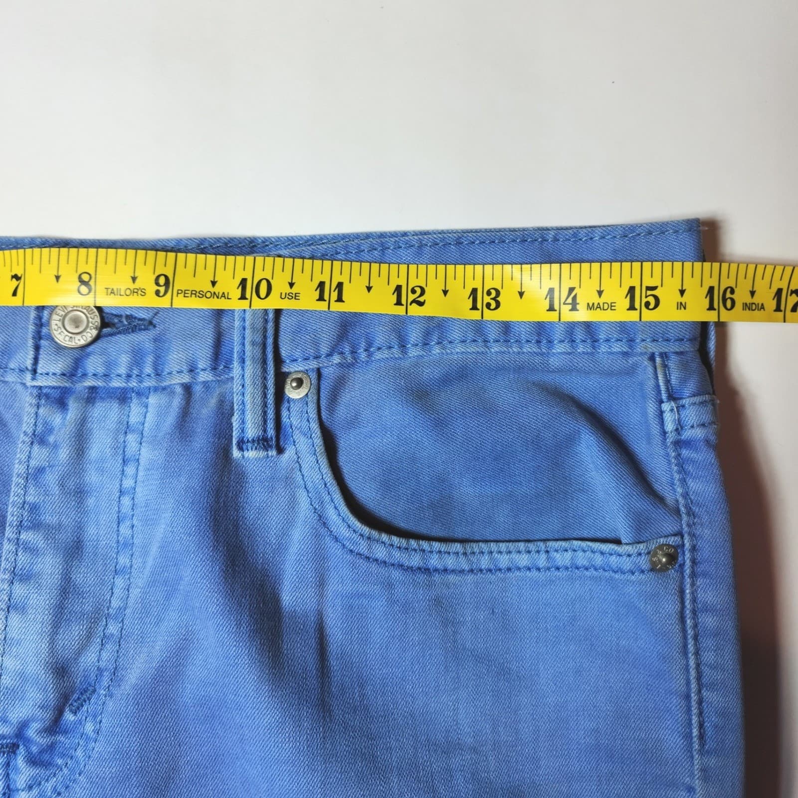 Levi's 514 fit Straight Leg Jeans women's 30x30 Periwinkle Blue Denim - Thumbnail 5