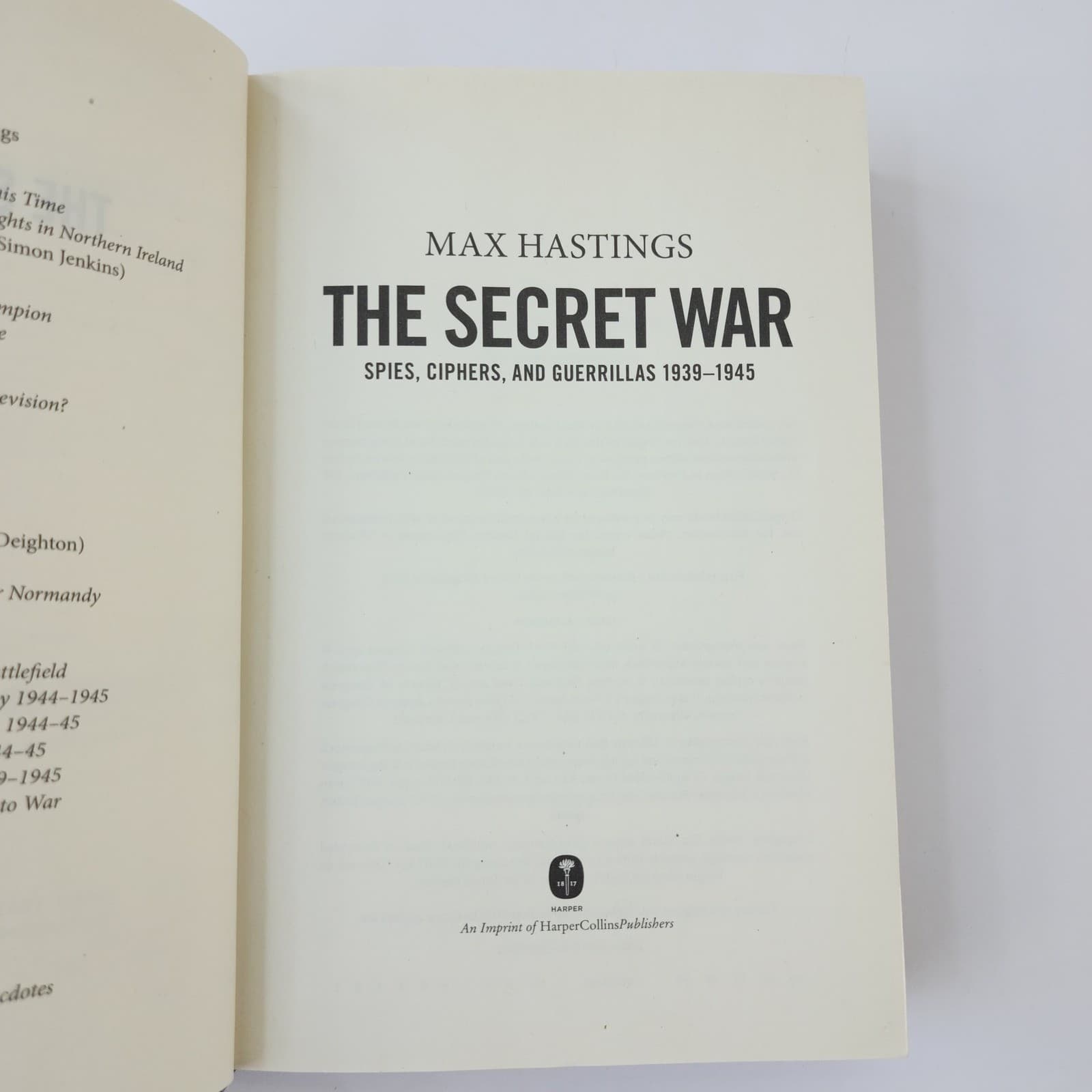 The Secret War Max Hastings Spies Ciphers Guerrillas 1939-1945 Hardcover Book - Thumbnail 6